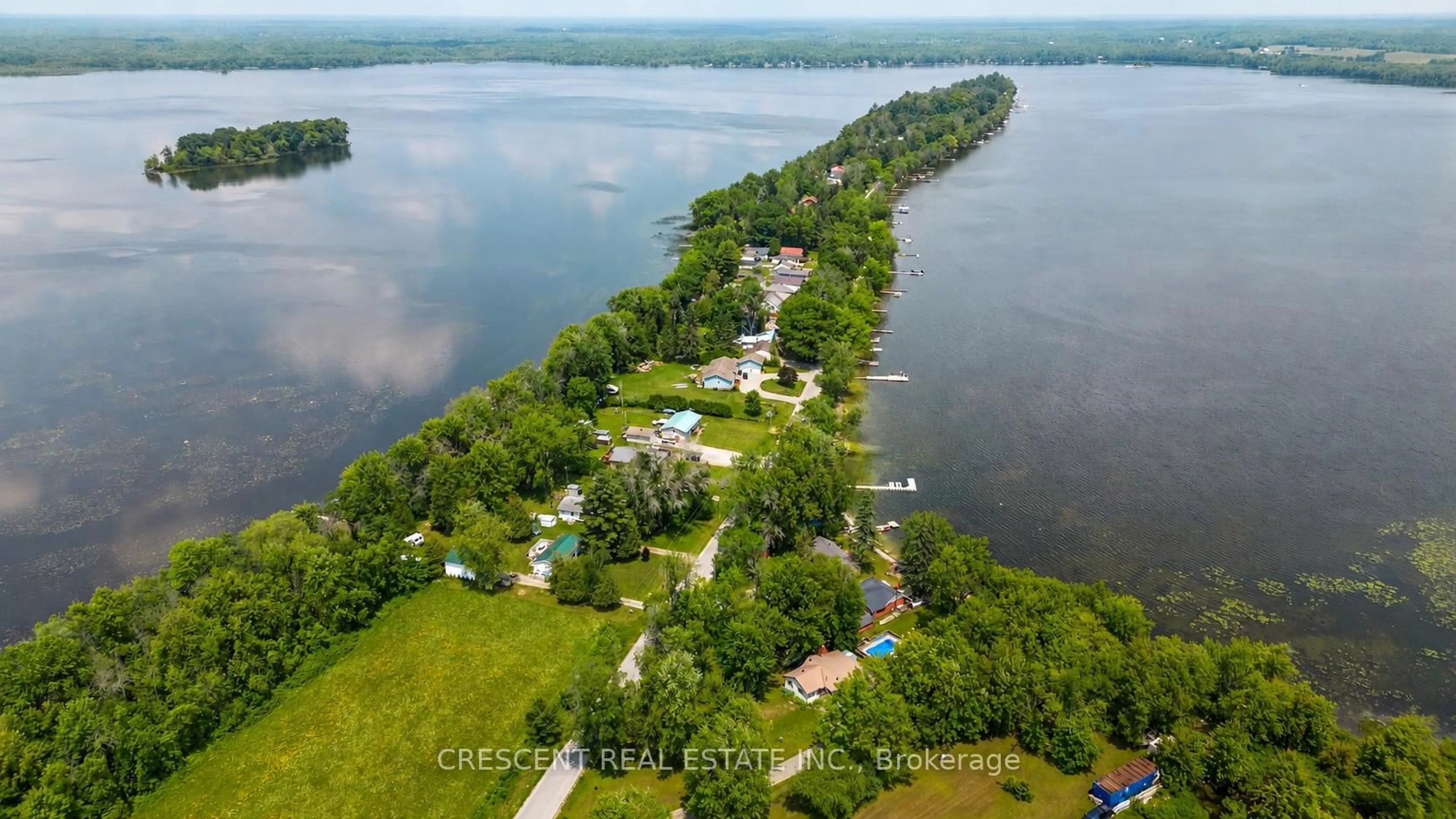 A pic from outside/outdoor area/front of a property/back of a property/a pic from drone, water/lake/river/ocean view for 241 Avery Point Rd, Kawartha Lakes Ontario L0K 1W0