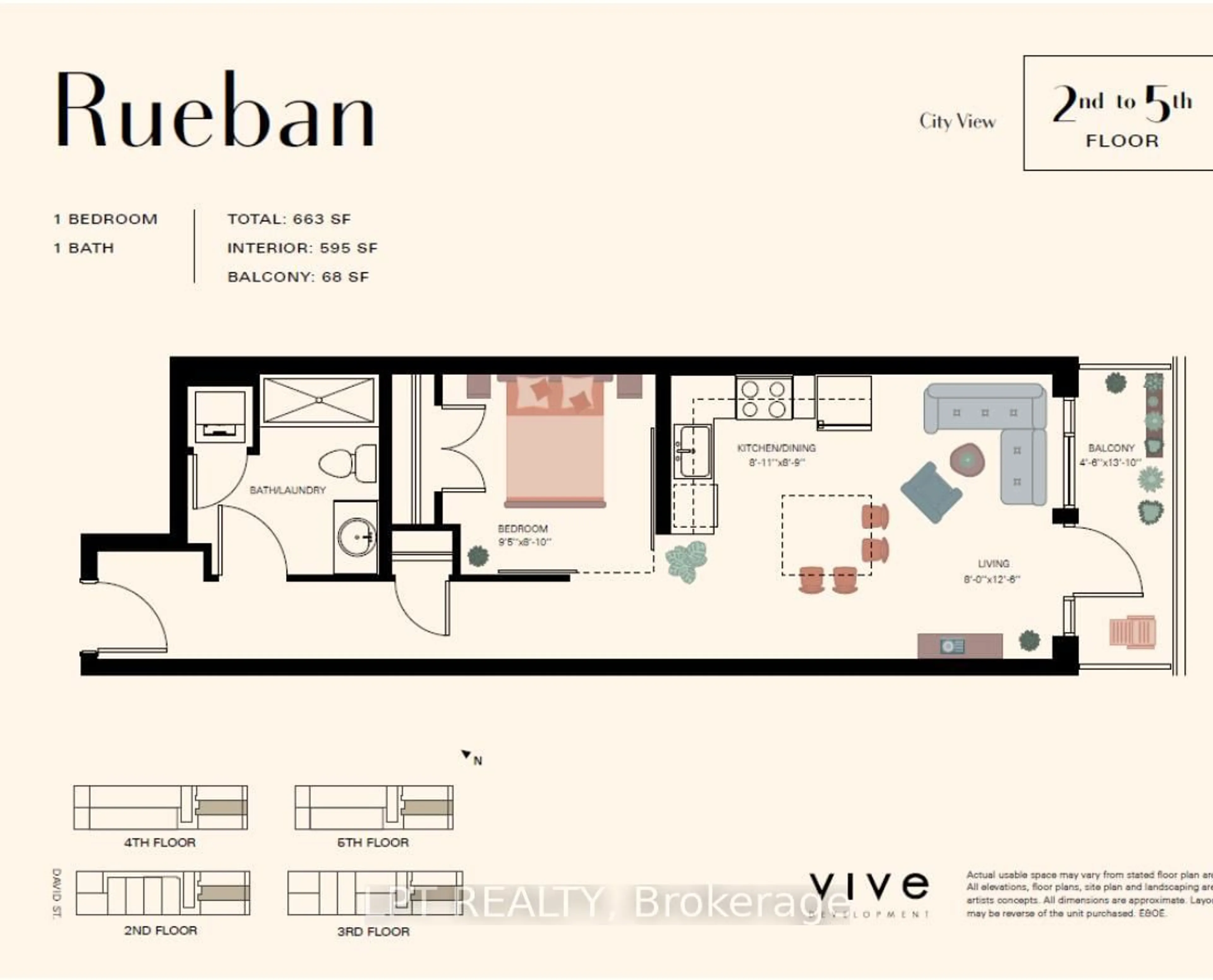 Floor plan for 51 David St #502, Kitchener Ontario N2G 1K1