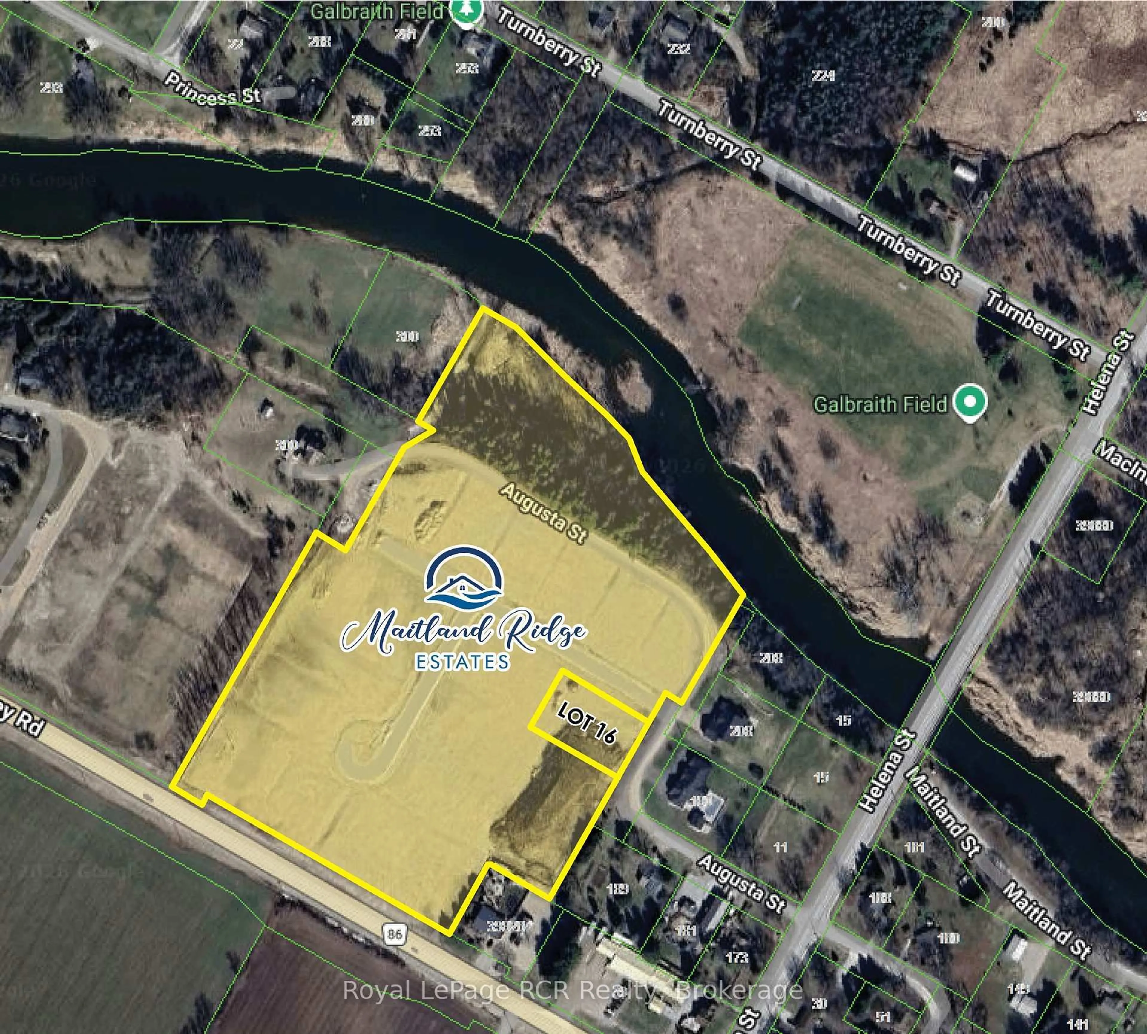 Picture of a map for Lot 16 Augusta St, North Huron Ontario N0G 2W0