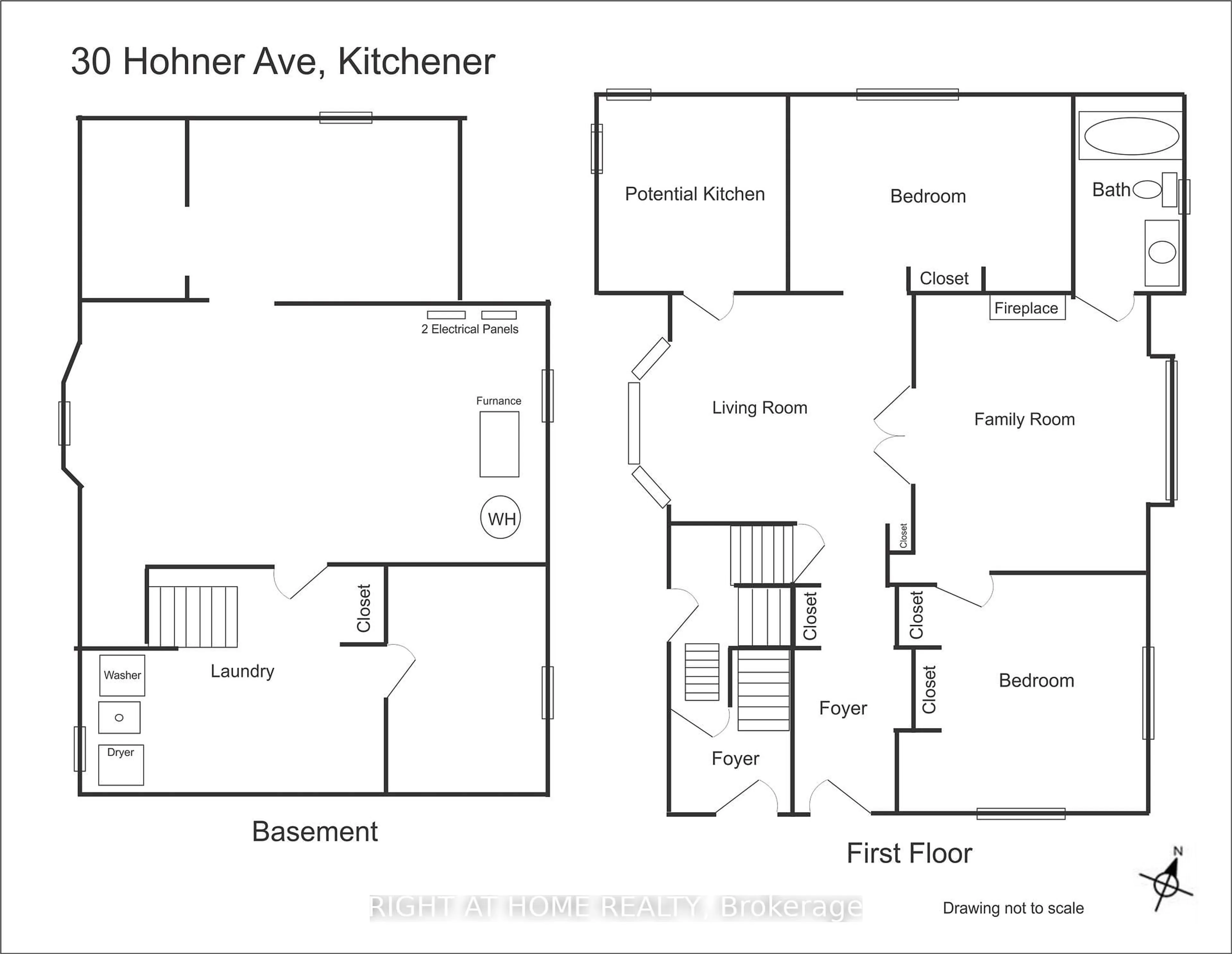 Floor plan for 30 Hohner Ave, Kitchener Ontario N2H 2V4