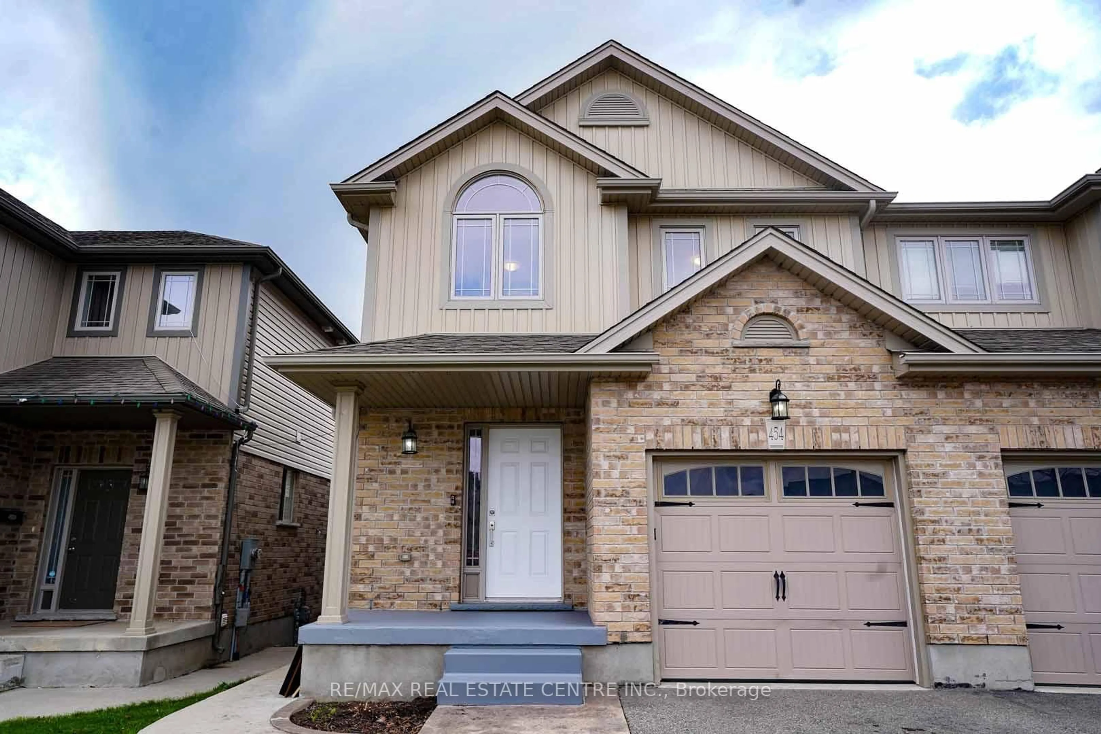 Home with brick exterior material, street for 454 Starwood Dr, Guelph Ontario N1E 0H8