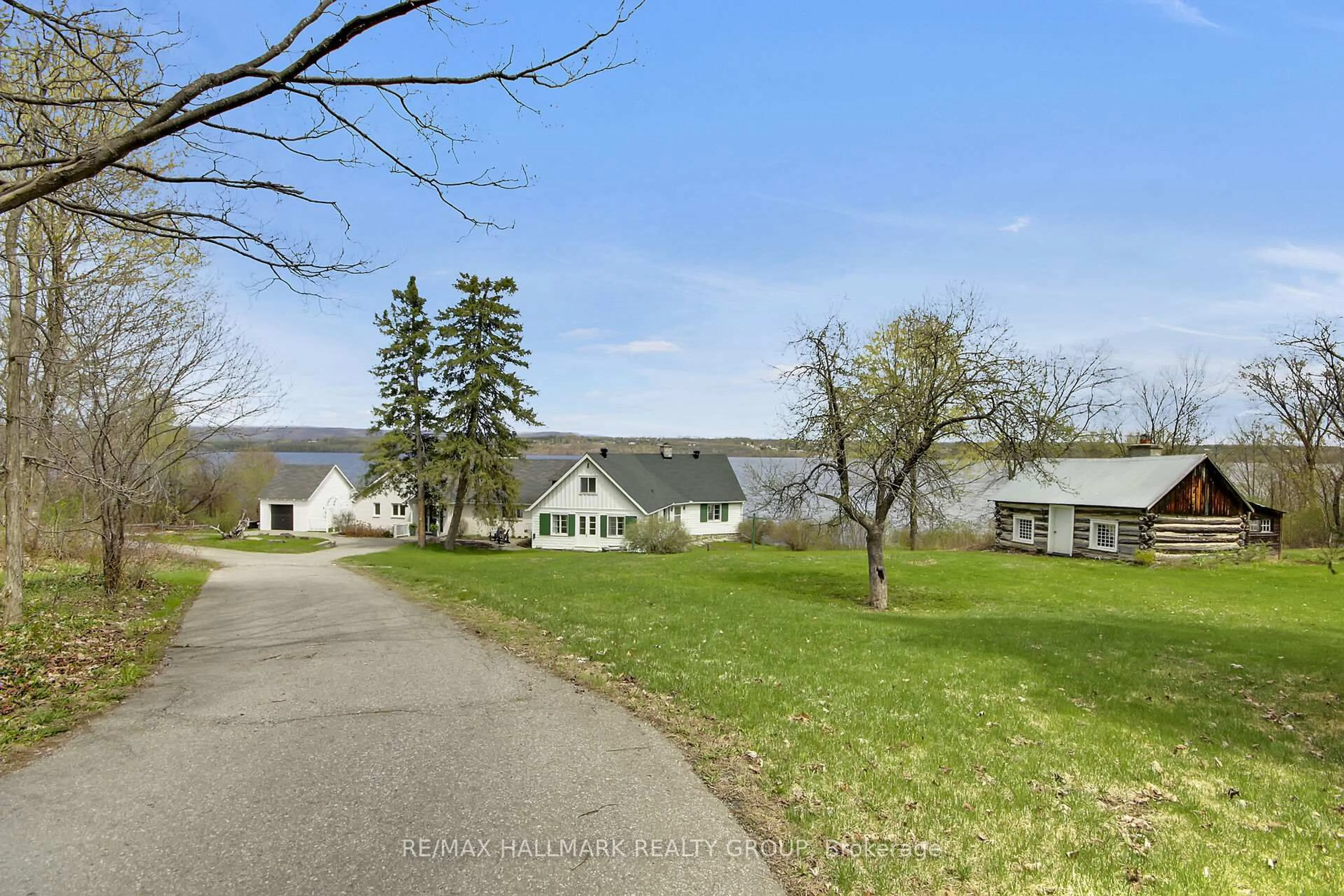 A pic from outside/outdoor area/front of a property/back of a property/a pic from drone, water/lake/river/ocean view for 350 Berry Side Rd, Ottawa Ontario K0A 1T0