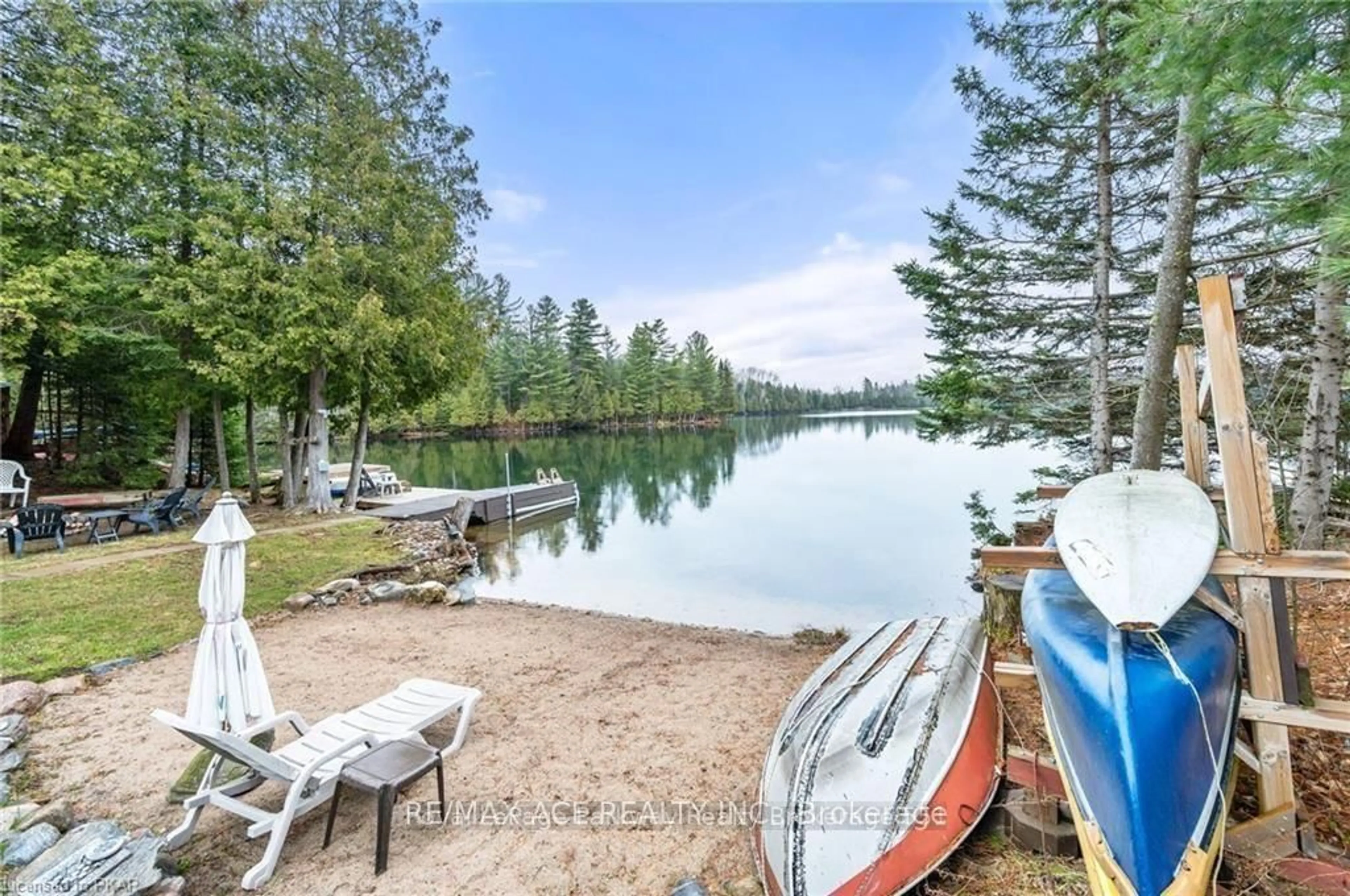 Patio, water/lake/river/ocean view for 1440 Clement Lake Rd, Highlands East Ontario K0L 3C0