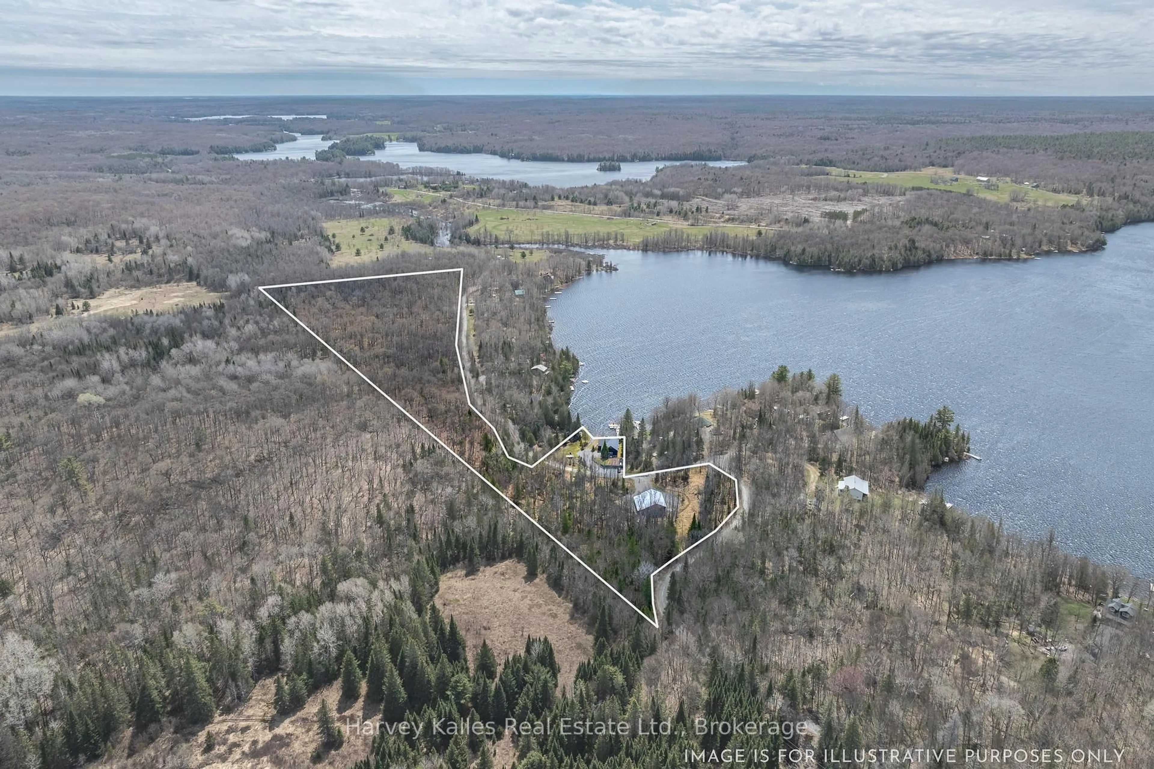 A pic from outside/outdoor area/front of a property/back of a property/a pic from drone, water/lake/river/ocean view for 40 & 41 Sunset Cove Rd, Seguin Ontario P2A 0B6