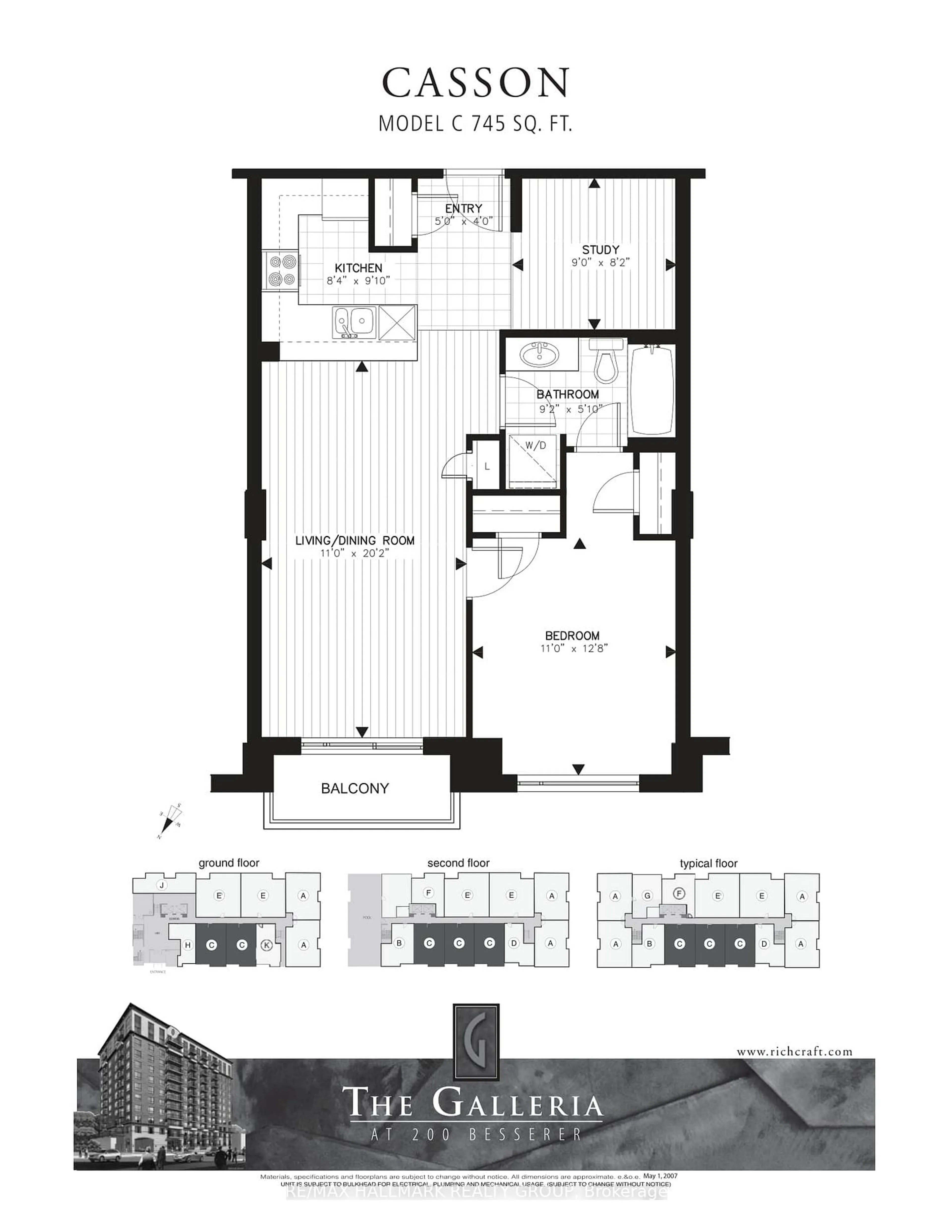 Floor plan for 200 Besserer St #808, Ottawa Ontario K1N 0A7