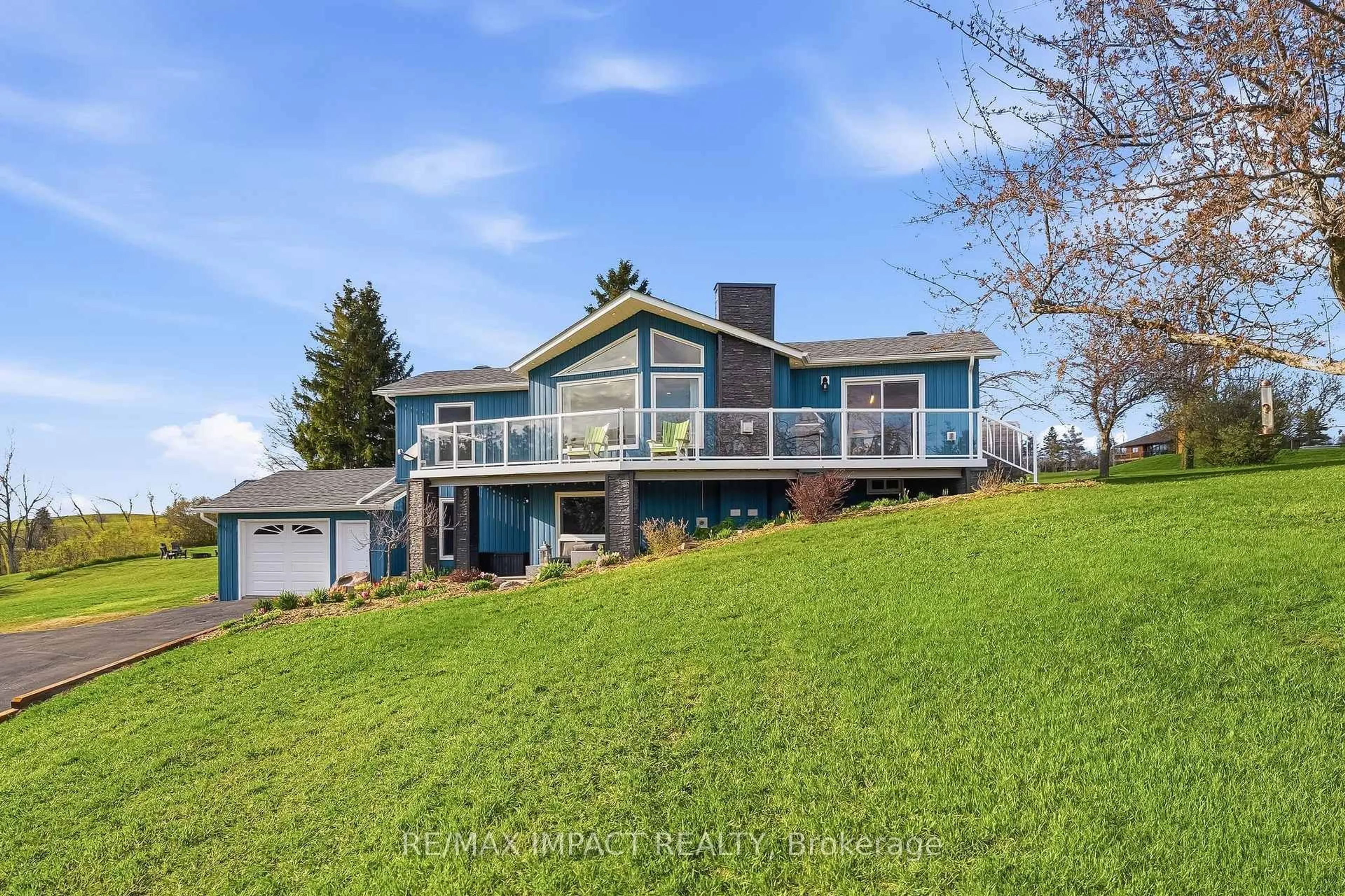 A pic from outside/outdoor area/front of a property/back of a property/a pic from drone, water/lake/river/ocean view for 2 Skiview Dr, Cavan Monaghan Ontario L0A 1A0
