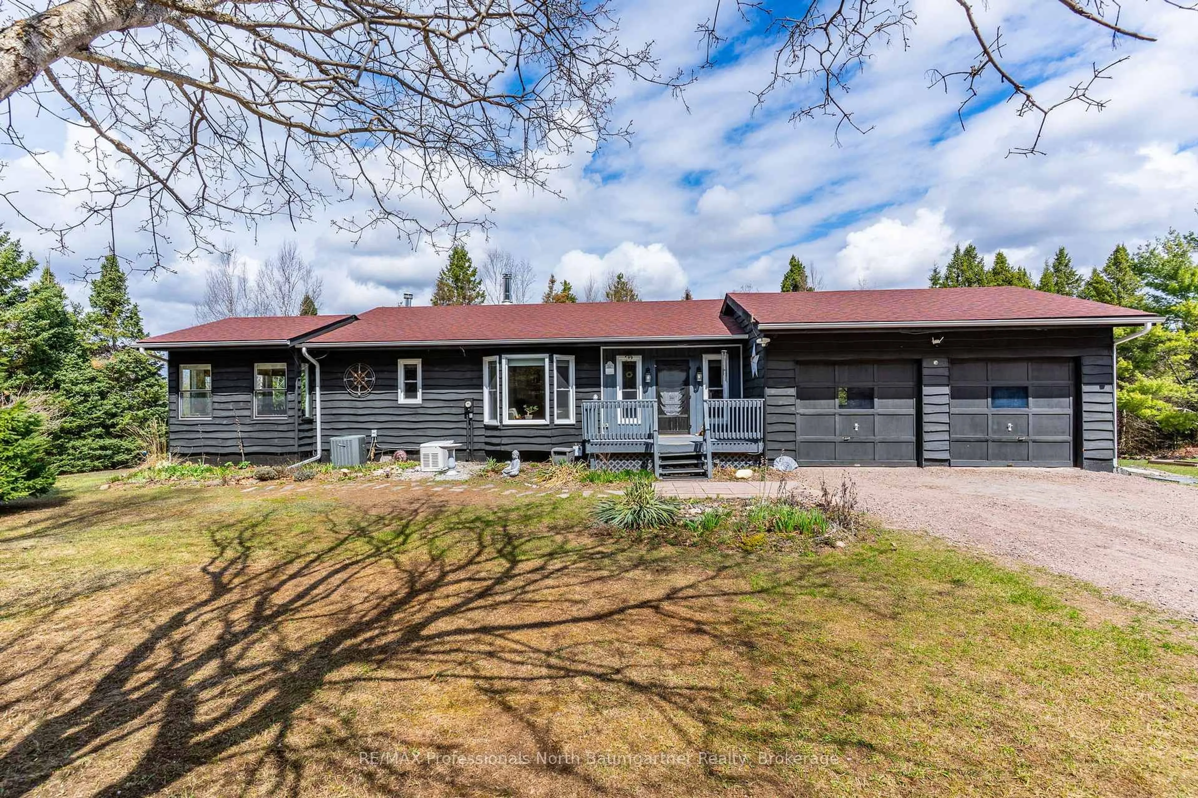A pic from outside/outdoor area/front of a property/back of a property/a pic from drone, street for 1591 Irondale Rd, Highlands East Ontario K0M 1X0