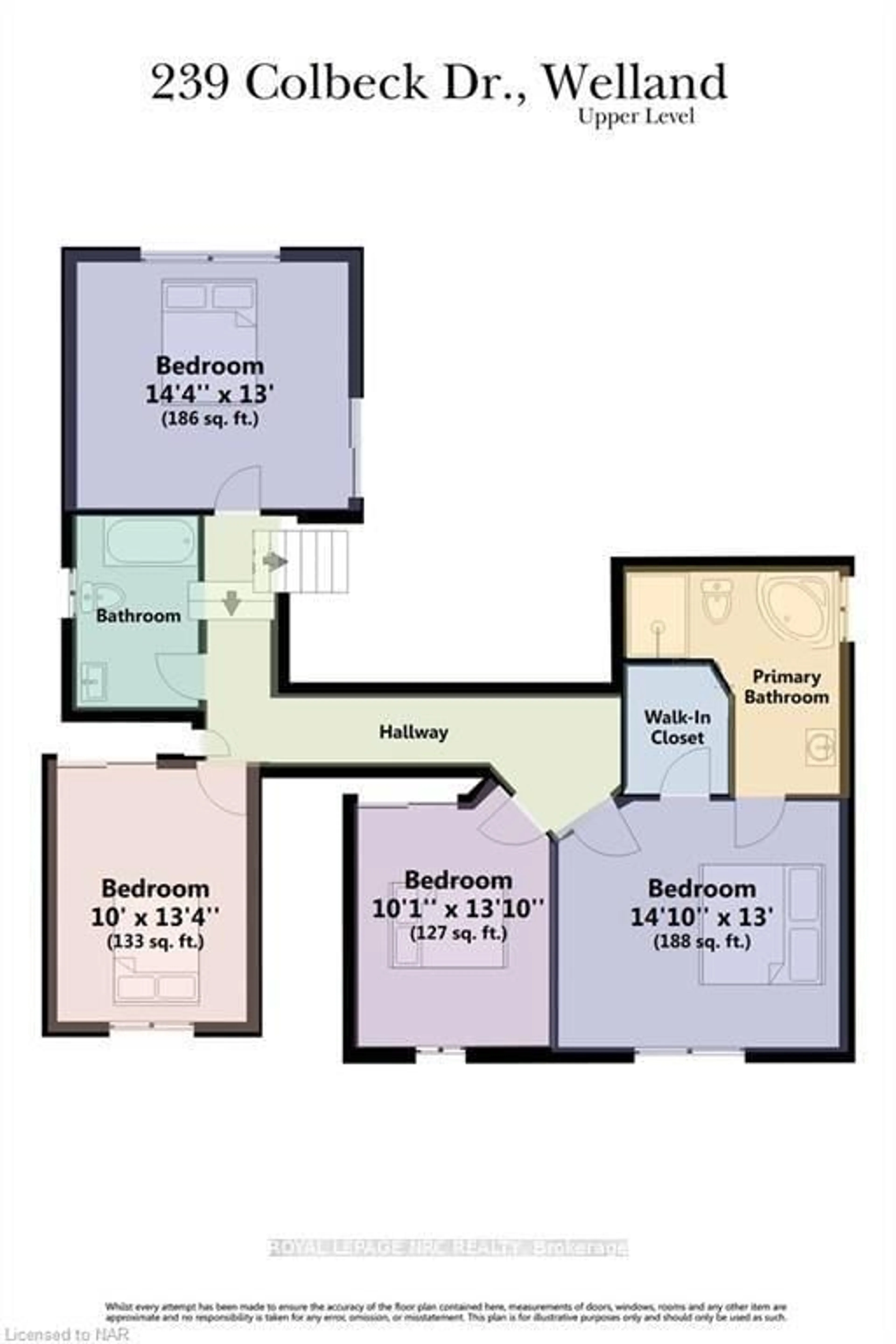 Floor plan for 239 Colbeck Dr, Welland Ontario L3C 7M3
