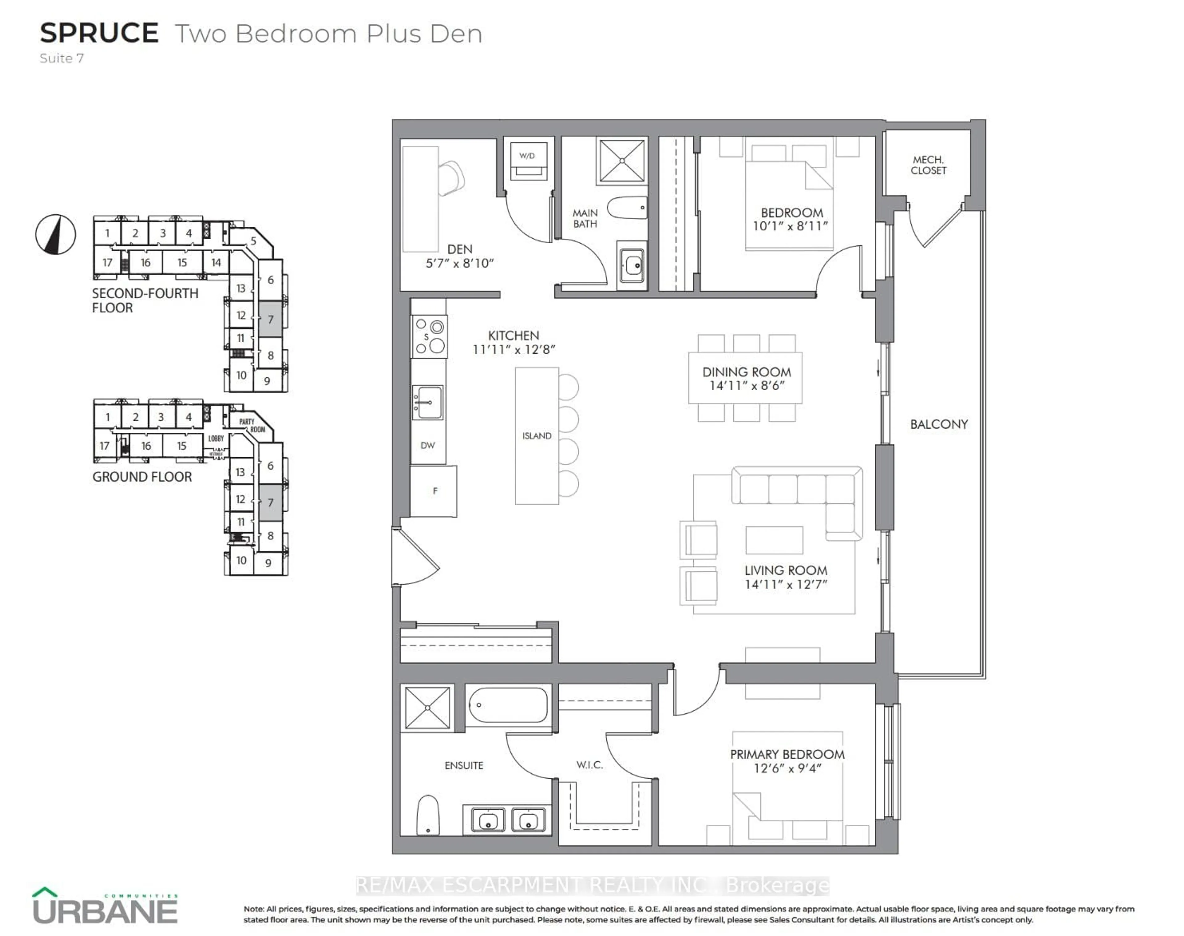 Floor plan for 7549A Kalar Rd #407, Niagara Falls Ontario L2H 3W6