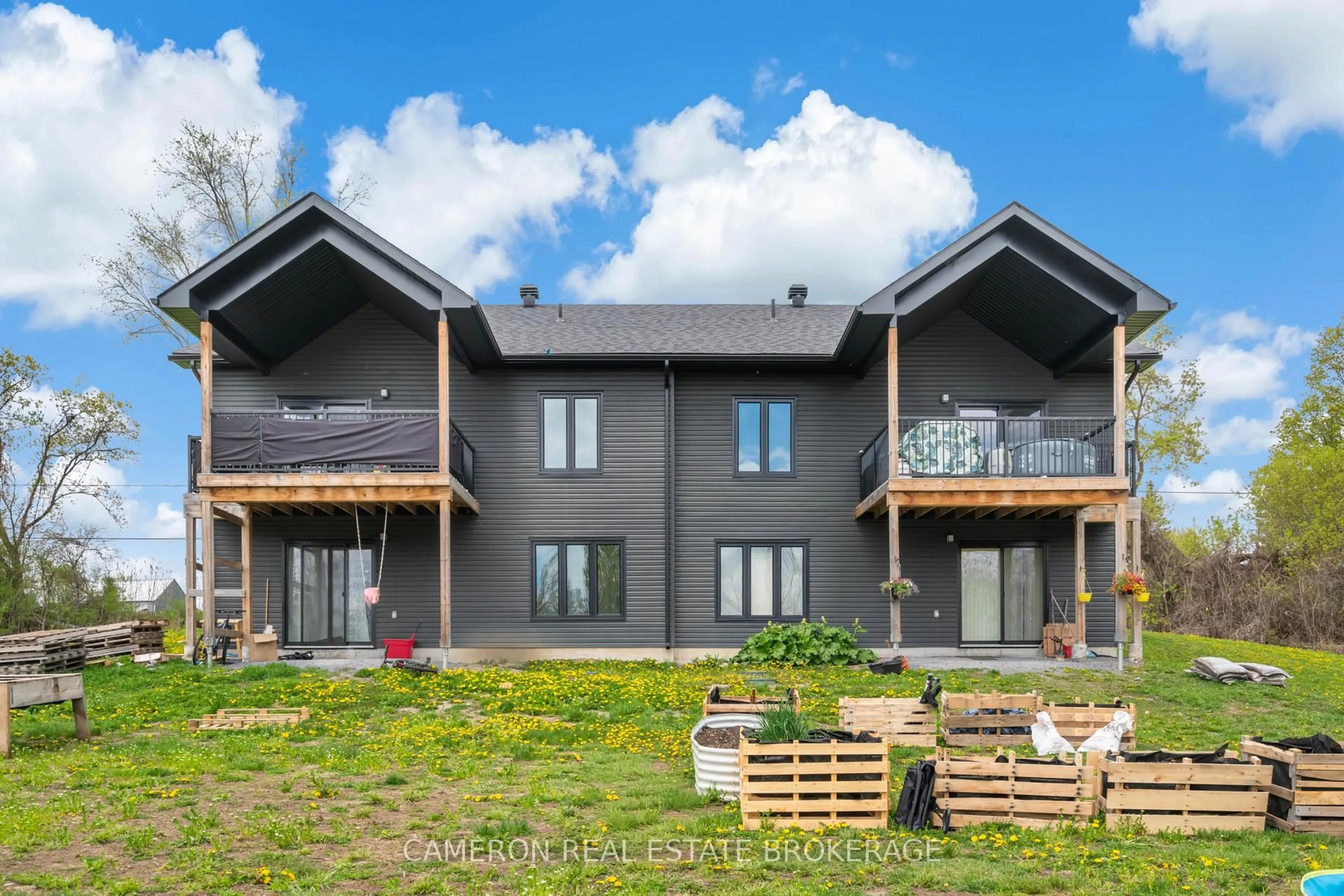 A pic from outside/outdoor area/front of a property/back of a property/a pic from drone, mountain view for 18676 A-B Paragon Rd, South Glengarry Ontario K6H 5R5