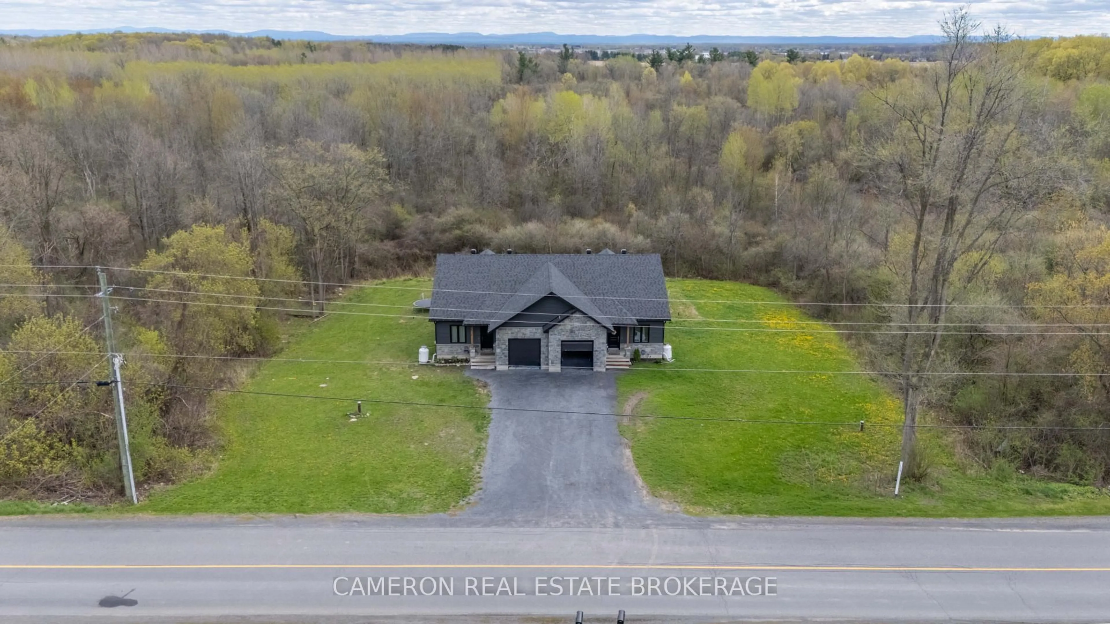 A pic from outside/outdoor area/front of a property/back of a property/a pic from drone, water/lake/river/ocean view for 18676 A-B Paragon Rd, South Glengarry Ontario K6H 5R5