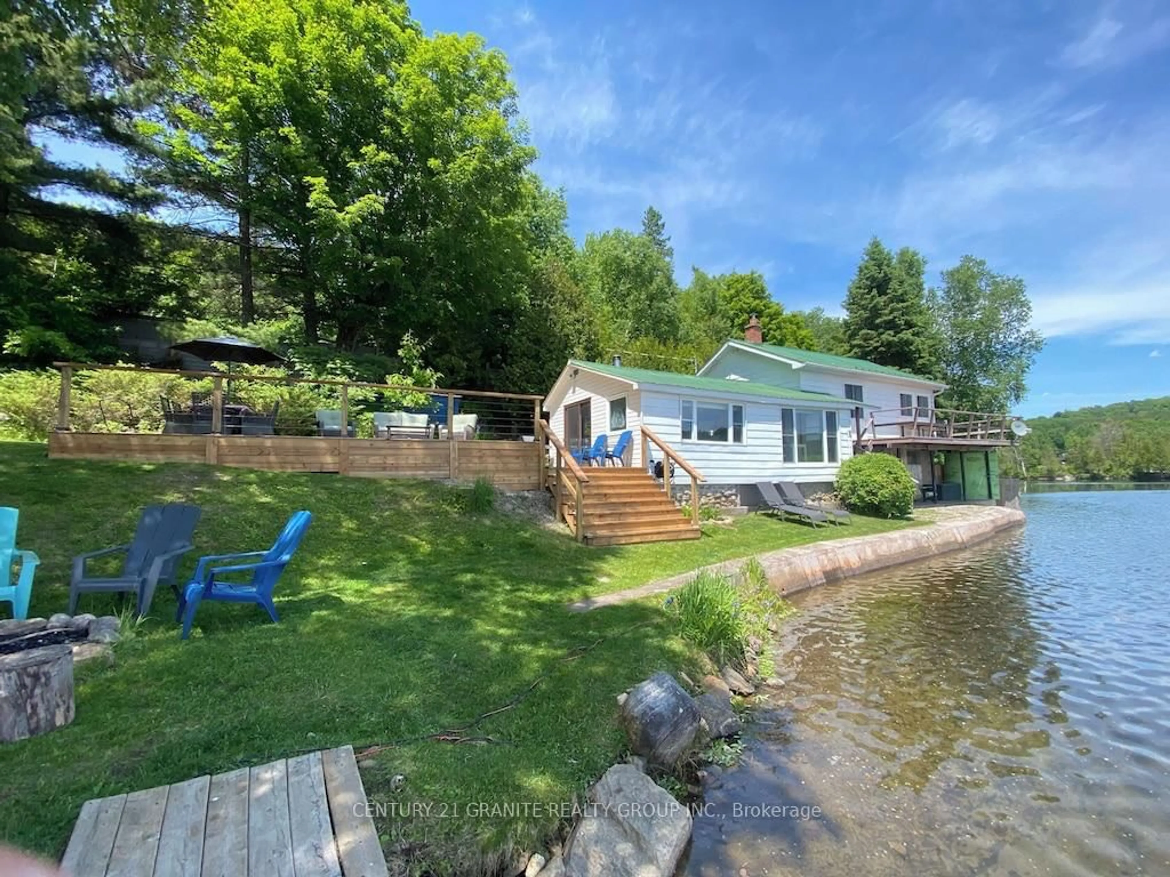 A pic from outside/outdoor area/front of a property/back of a property/a pic from drone, water/lake/river/ocean view for 25 Brethour Rd, Bancroft Ontario K0L 1C0