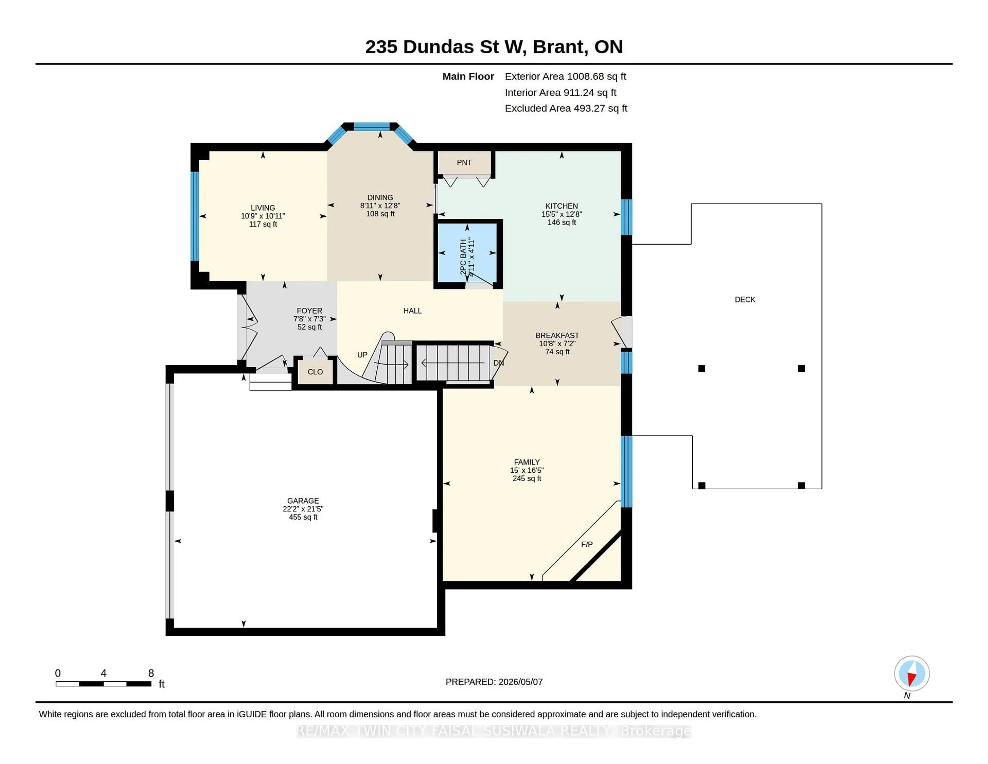 Floor plan for 235 Dundas St, Brant Ontario N3L 4H1