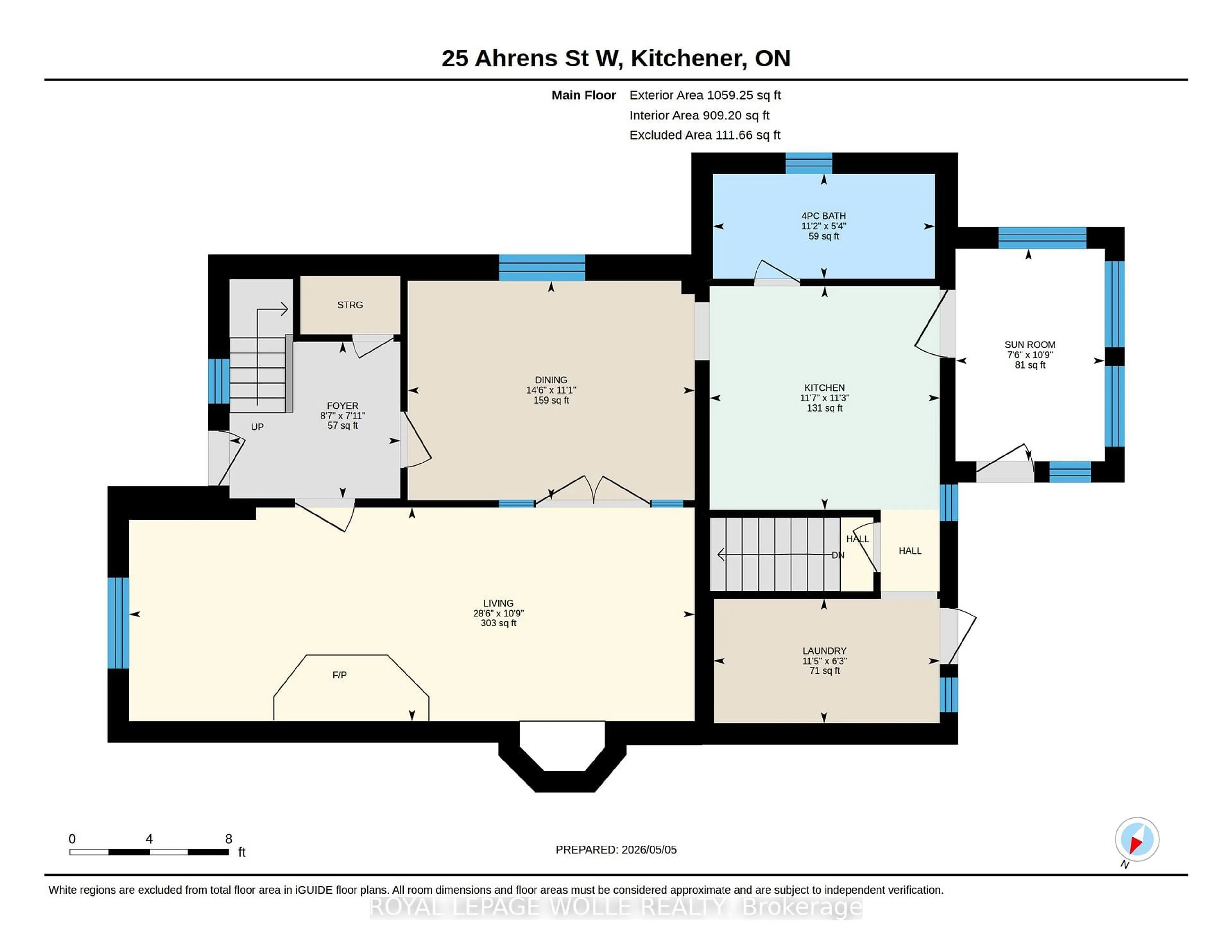 Floor plan for 25 Ahrens St, Kitchener Ontario N2H 4B6