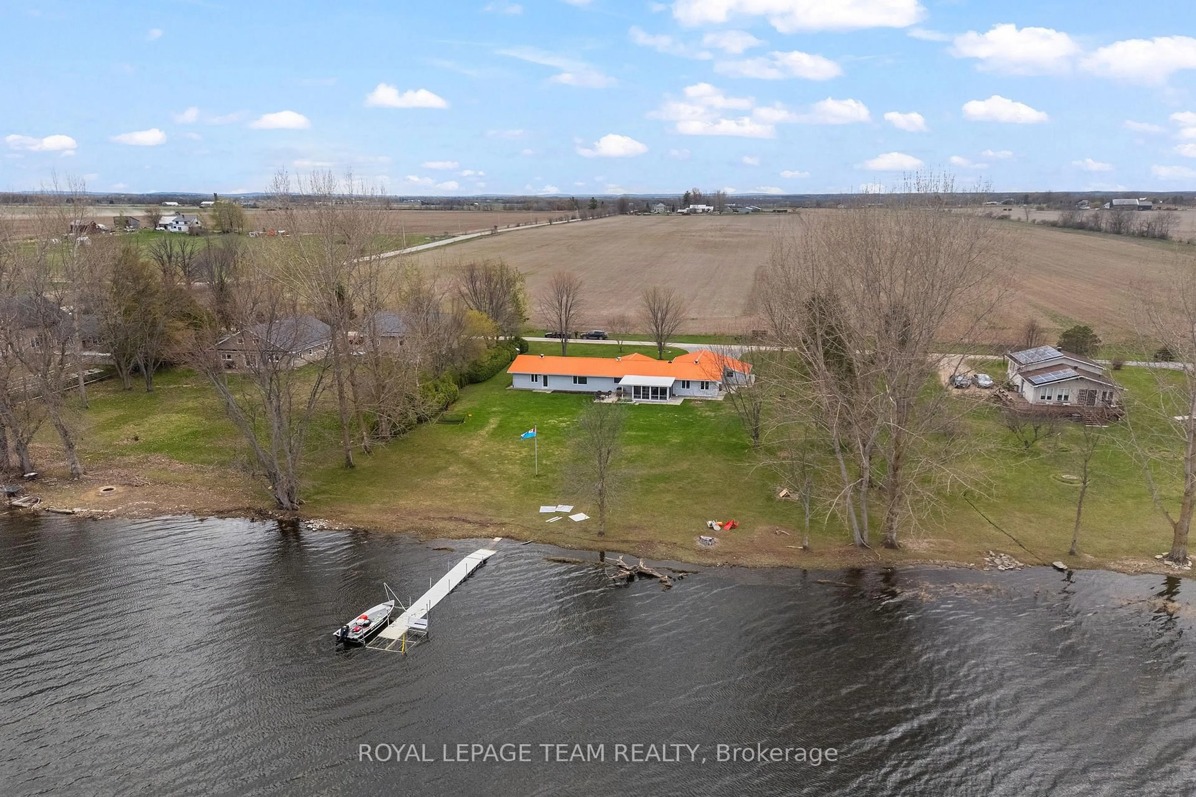 A pic from outside/outdoor area/front of a property/back of a property/a pic from drone, water/lake/river/ocean view for 34 Bird Lake Tr, Cobden Ontario K0J 1K0
