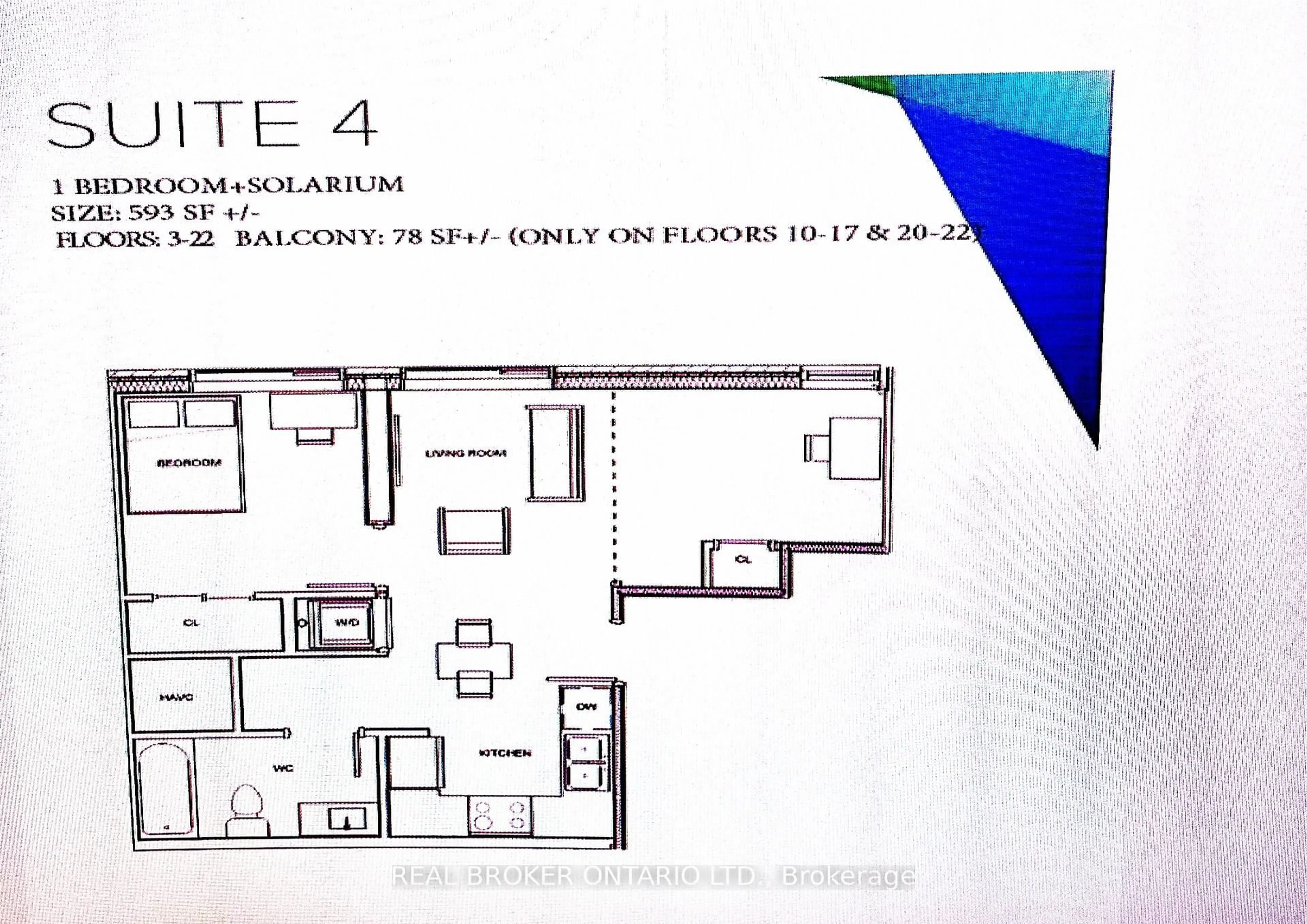 Floor plan for 158 KING St #2204, Waterloo Ontario N2J 0E5