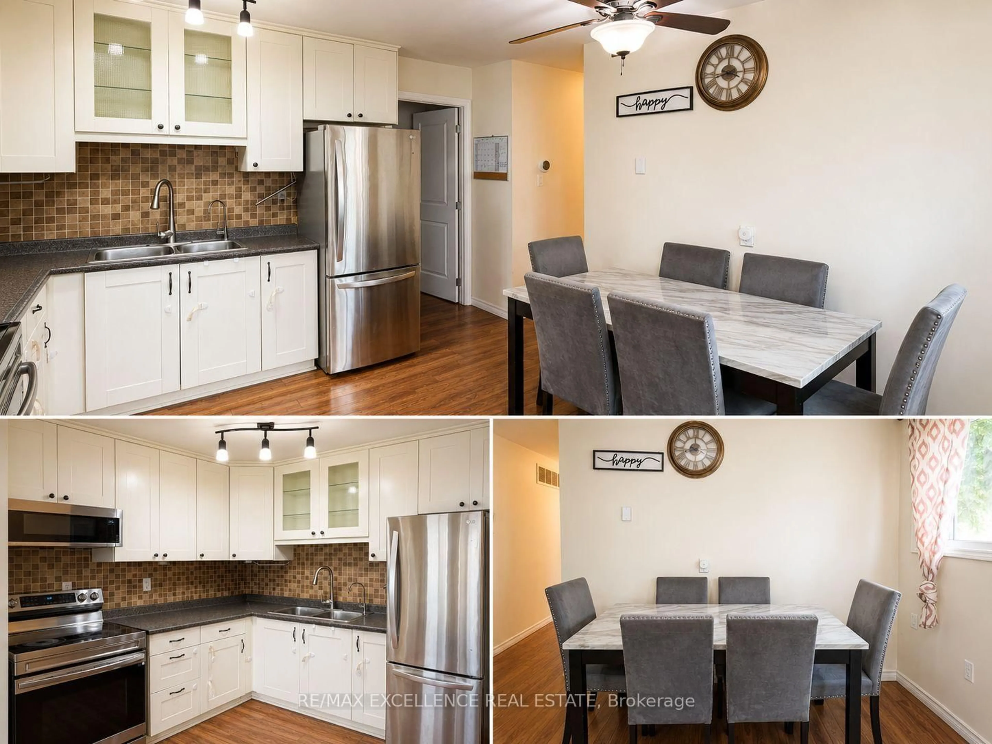Open concept kitchen, wood/laminate floor for 51 Woodlawn Ave, Brantford Ontario N3V 1A6