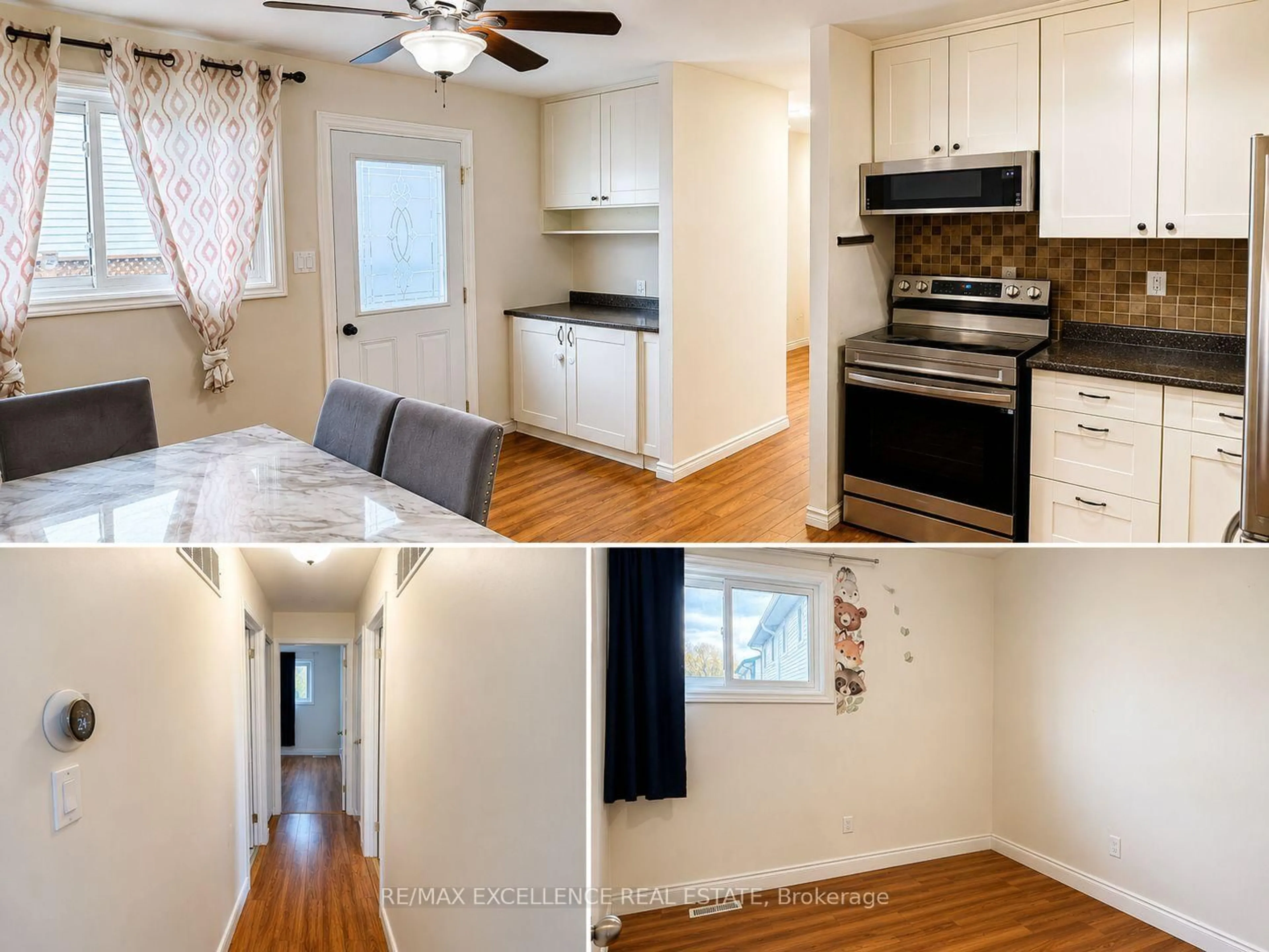Open concept kitchen, wood/laminate floor for 51 Woodlawn Ave, Brantford Ontario N3V 1A6