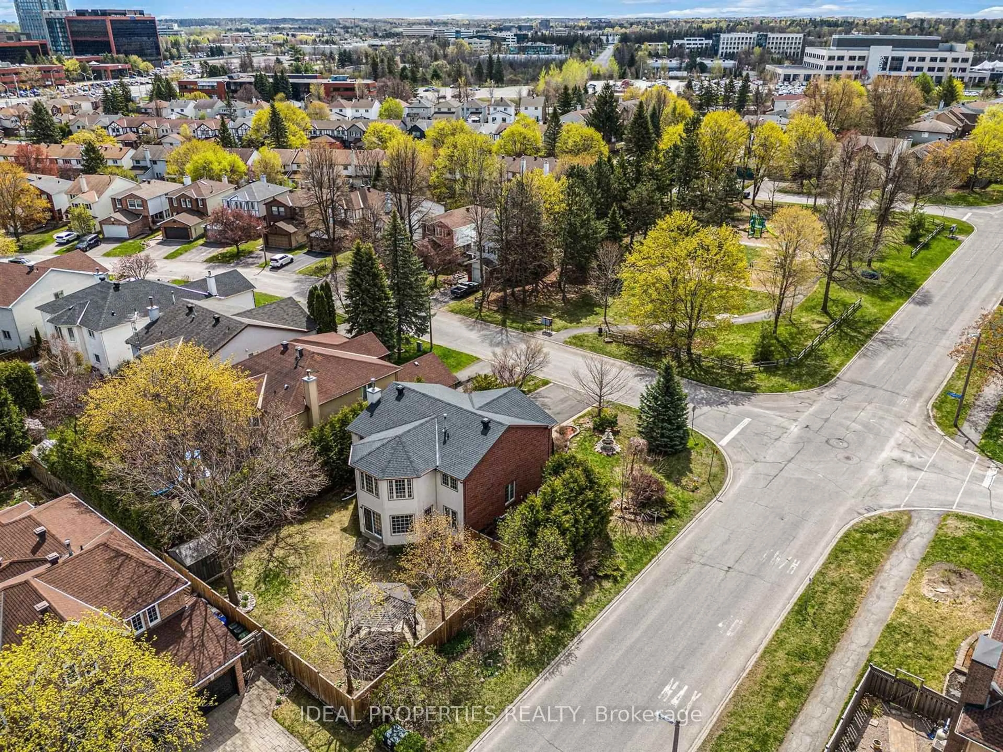 A pic from outside/outdoor area/front of a property/back of a property/a pic from drone, street for 1 Acklam Terr, Kanata Ontario K2K 2H1