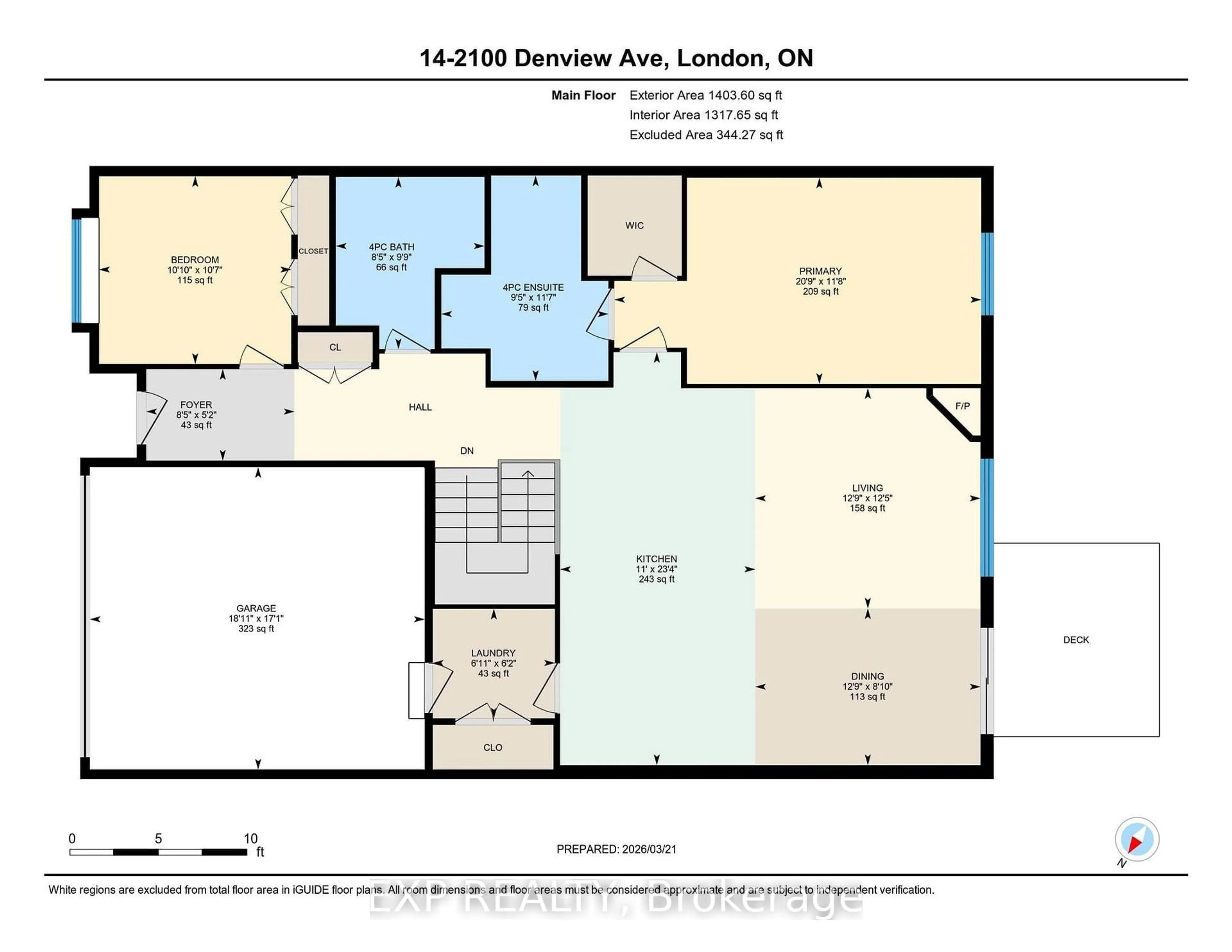 Floor plan for 2100 Denview Ave #14, London North Ontario N6G 0J5