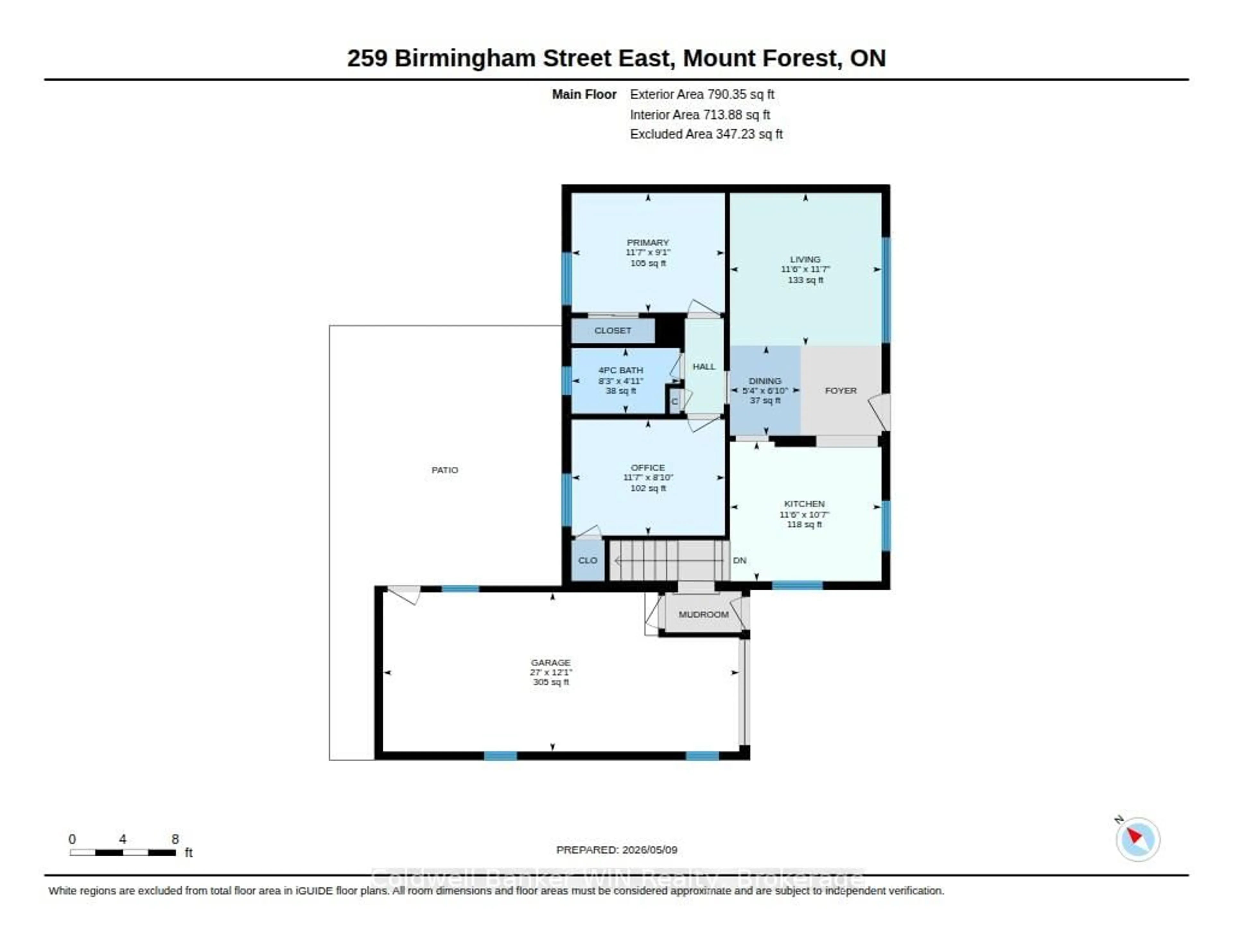 Floor plan for 259 Birmingham St, Wellington North Ontario N0G 2L2