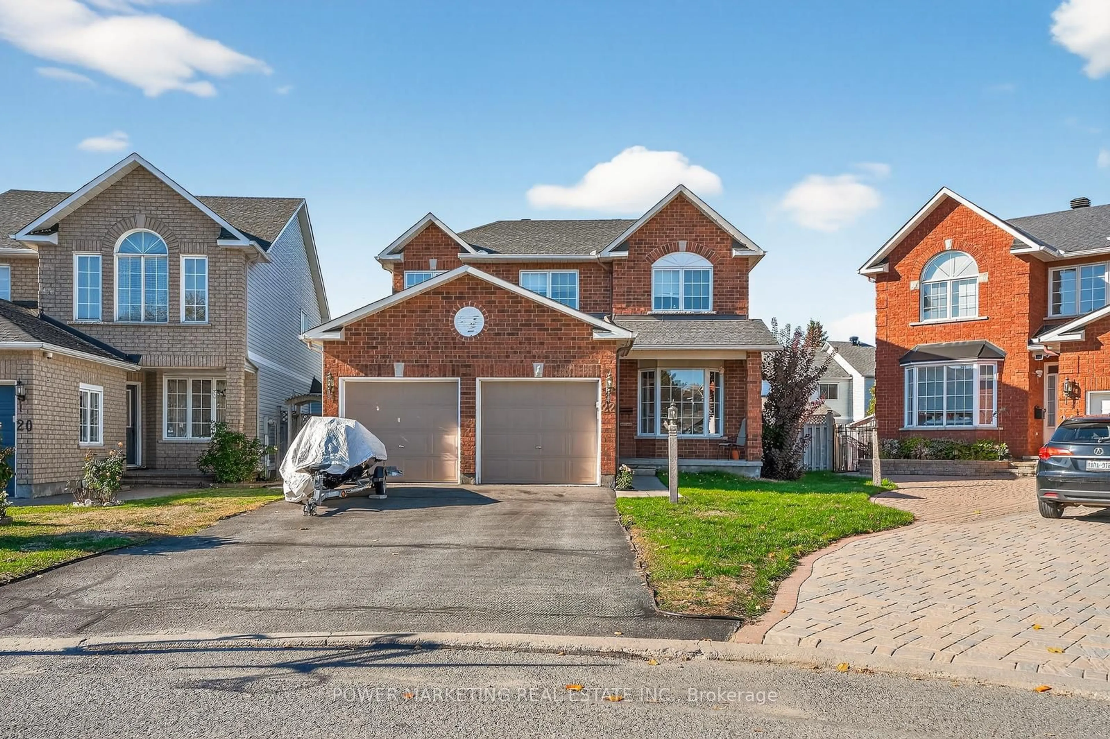 Home with brick exterior material, street for 22 New Deighton Cres, Ottawa Ontario K2G 6H6