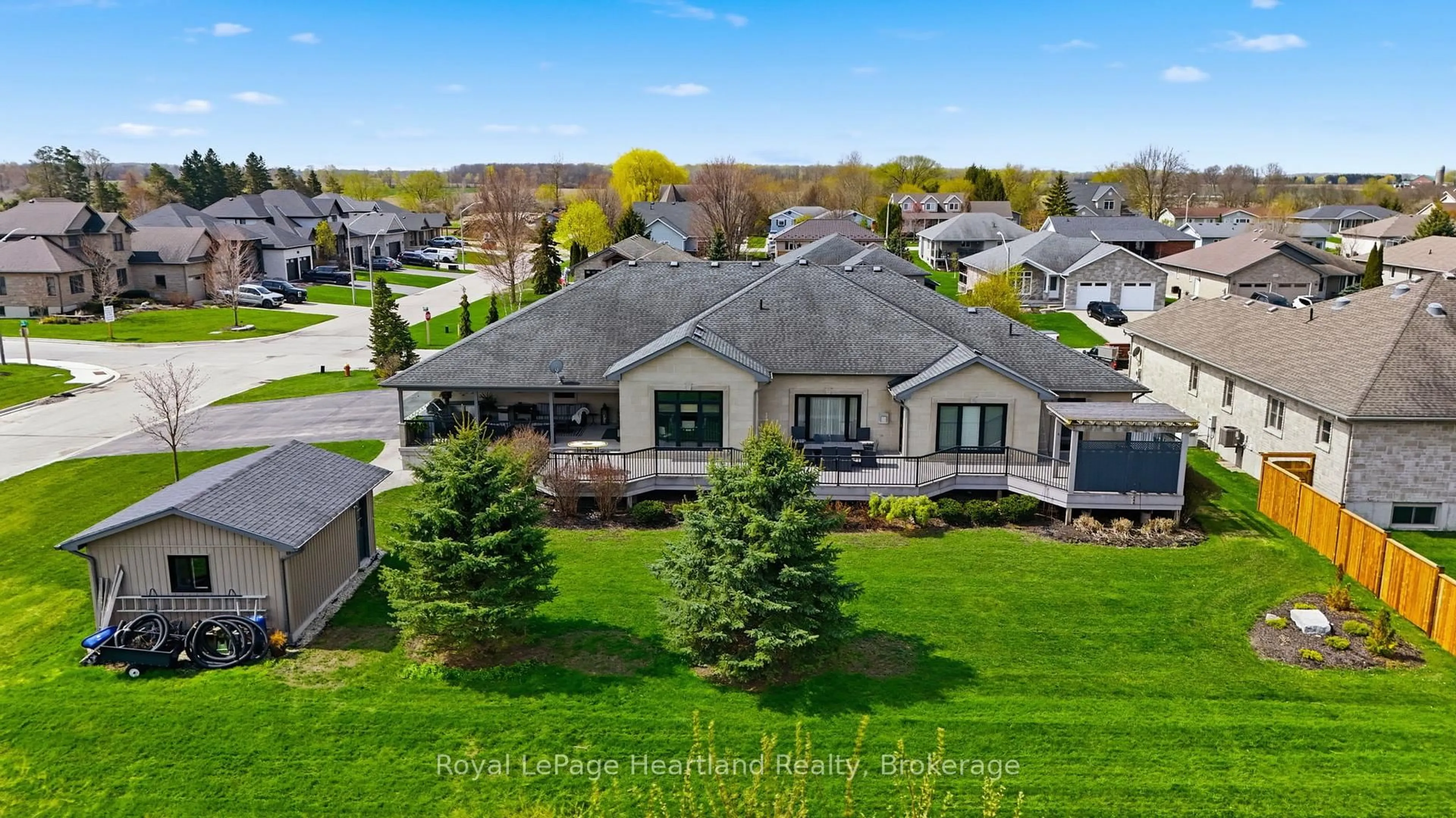 A pic from outside/outdoor area/front of a property/back of a property/a pic from drone, unknown for 225 John St, Minto Ontario N0G 1Z0