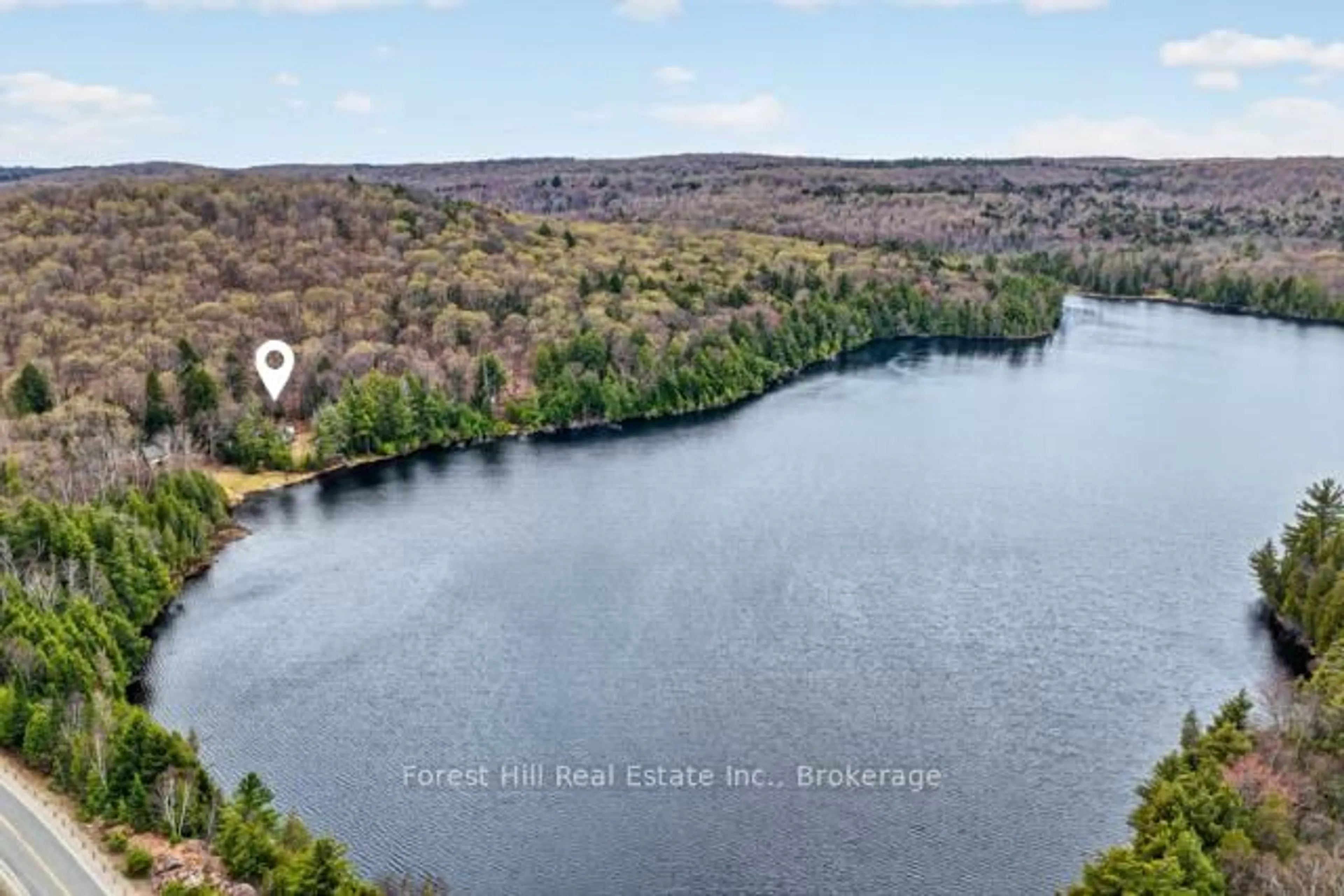 A pic from outside/outdoor area/front of a property/back of a property/a pic from drone, water/lake/river/ocean view for 4698 Muskoka Rd 117 Highway, Lake of Bays Ontario P0B 1A0