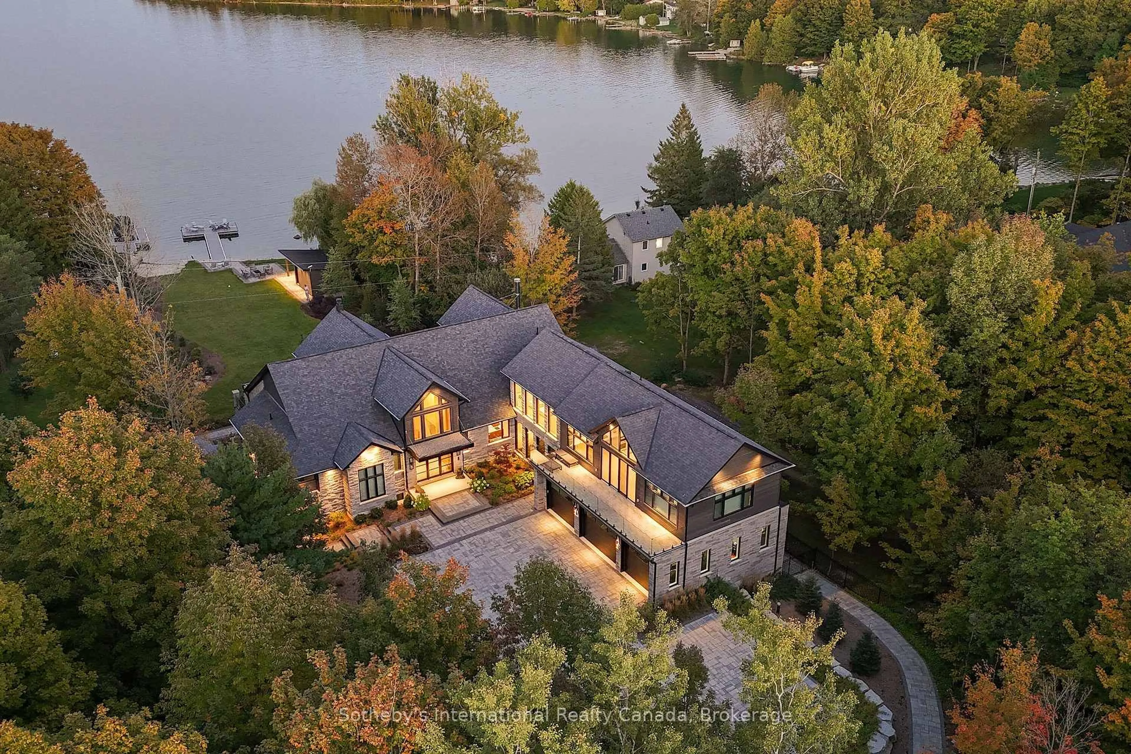 A pic from outside/outdoor area/front of a property/back of a property/a pic from drone, water/lake/river/ocean view for 194457 Grey 13 Rd, Grey Highlands Ontario N0C 1E0