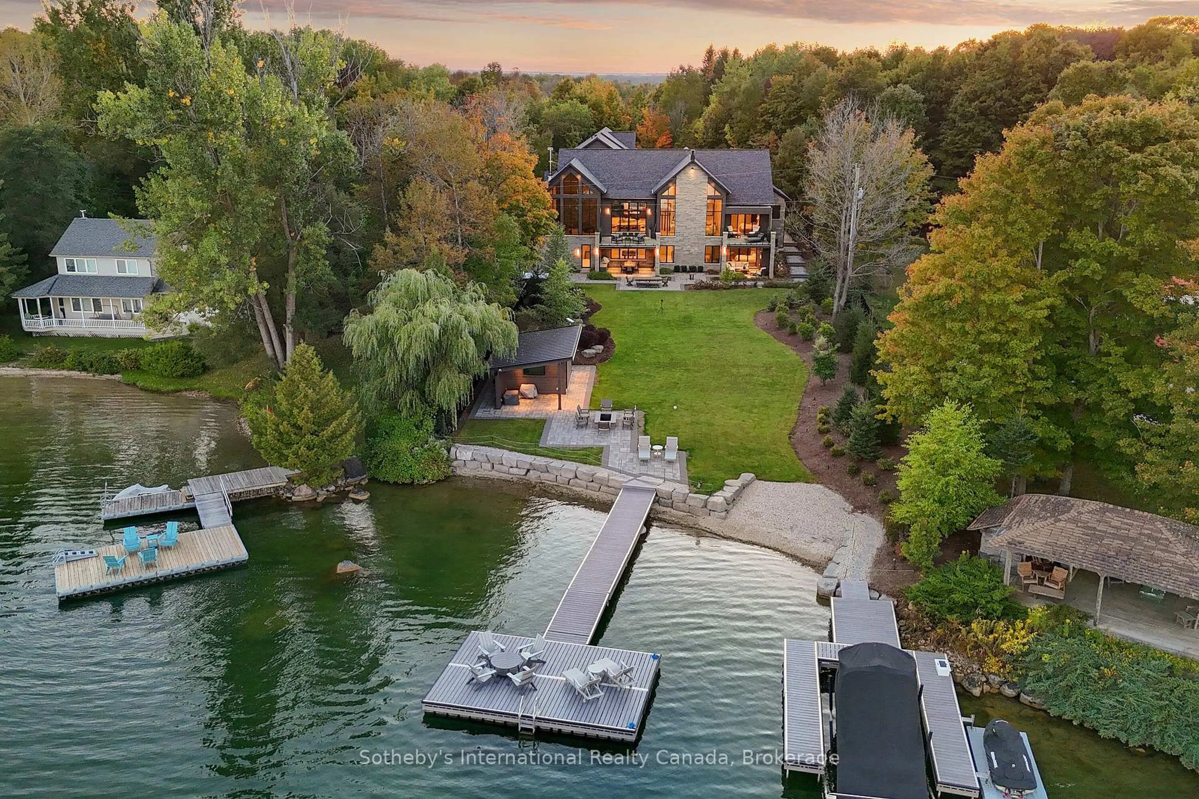 A pic from outside/outdoor area/front of a property/back of a property/a pic from drone, water/lake/river/ocean view for 194457 Grey 13 Rd, Grey Highlands Ontario N0C 1E0