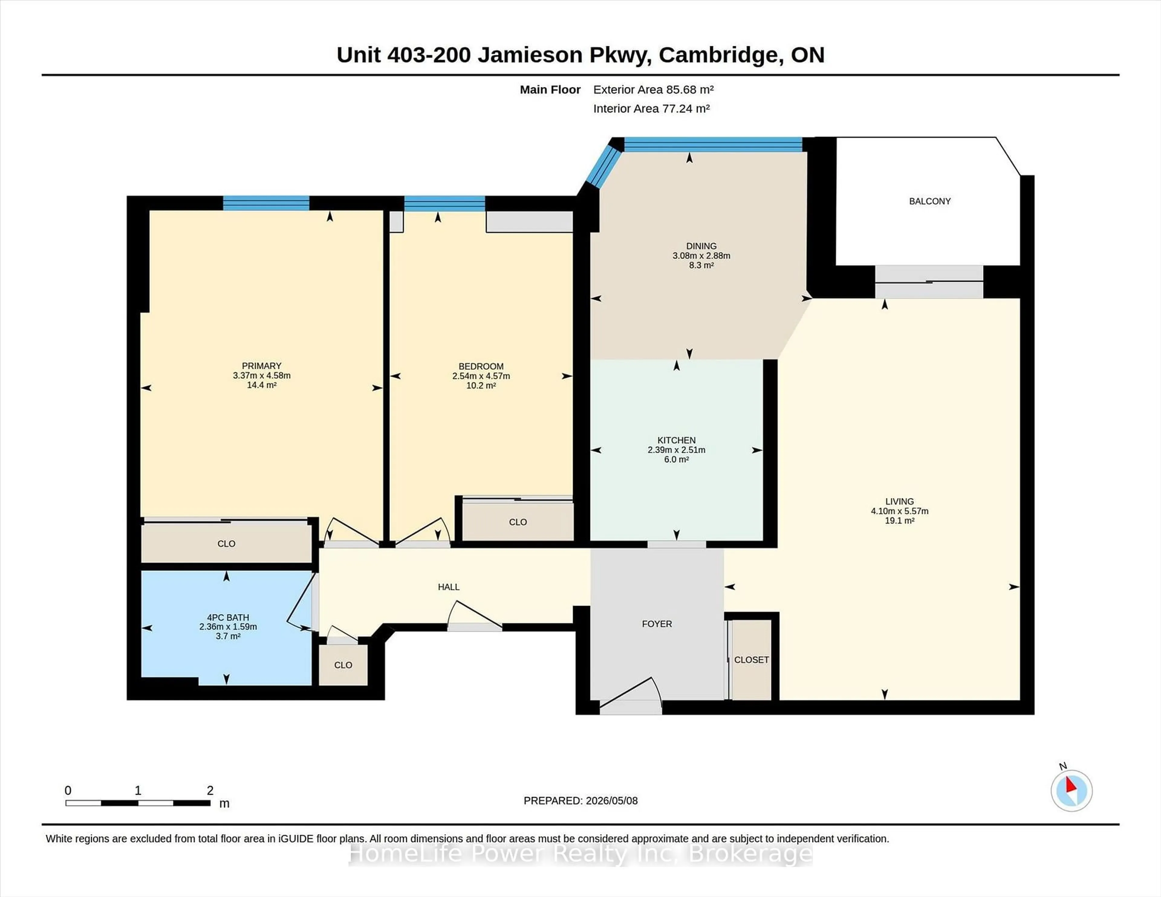 Floor plan for 200 Jamieson Pkwy #403, Cambridge Ontario N3C 4B5