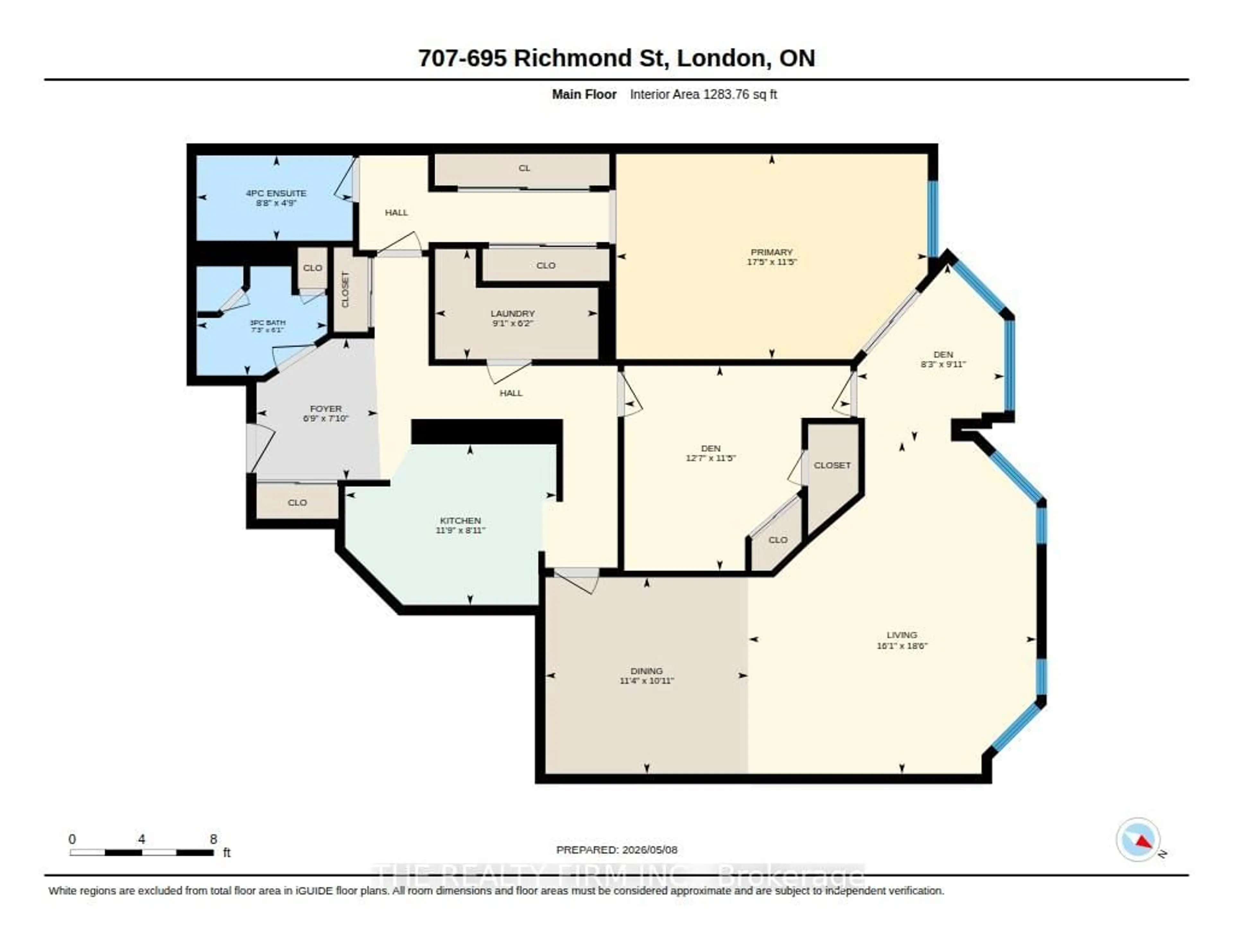 Floor plan for 695 RICHMOND St #707, London East Ontario N6A 5M8