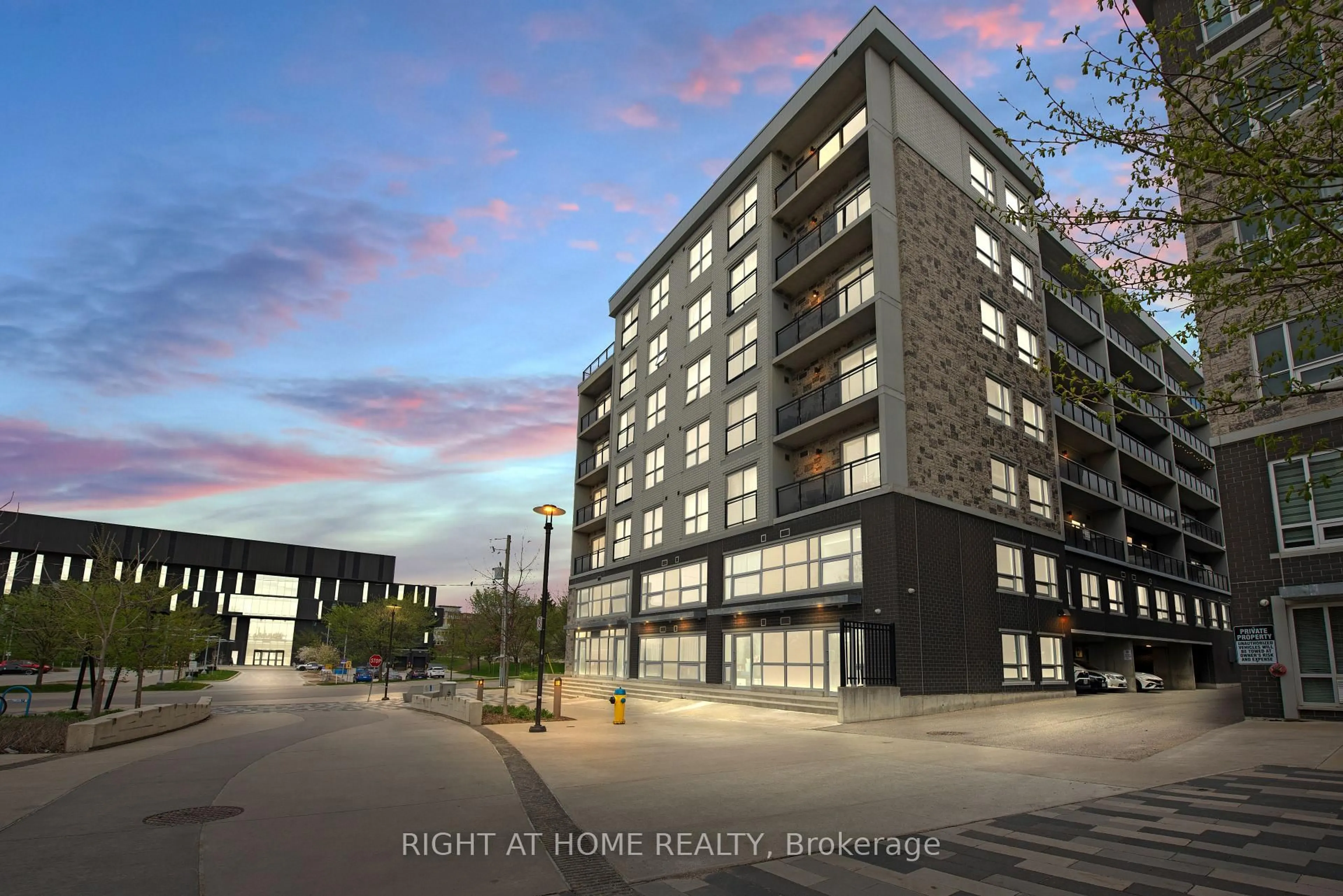 A pic from outside/outdoor area/front of a property/back of a property/a pic from drone, building for 275 Larch St #B415, Waterloo Ontario N2L 3R2