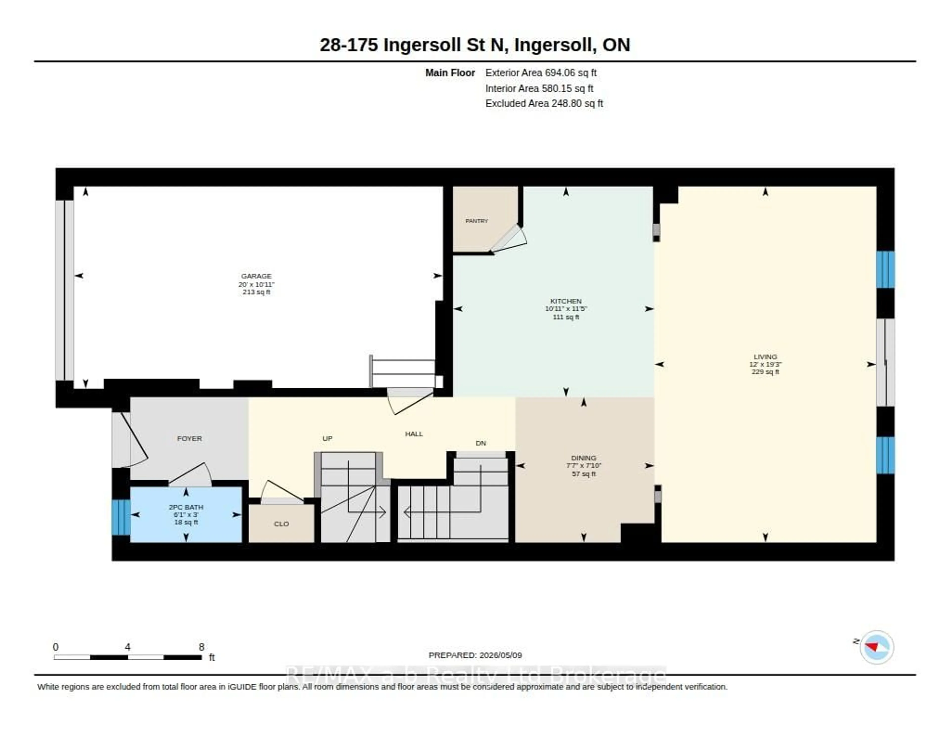 Floor plan for 175 INGERSOLL St #28, Ingersoll Ontario N5C 0B9