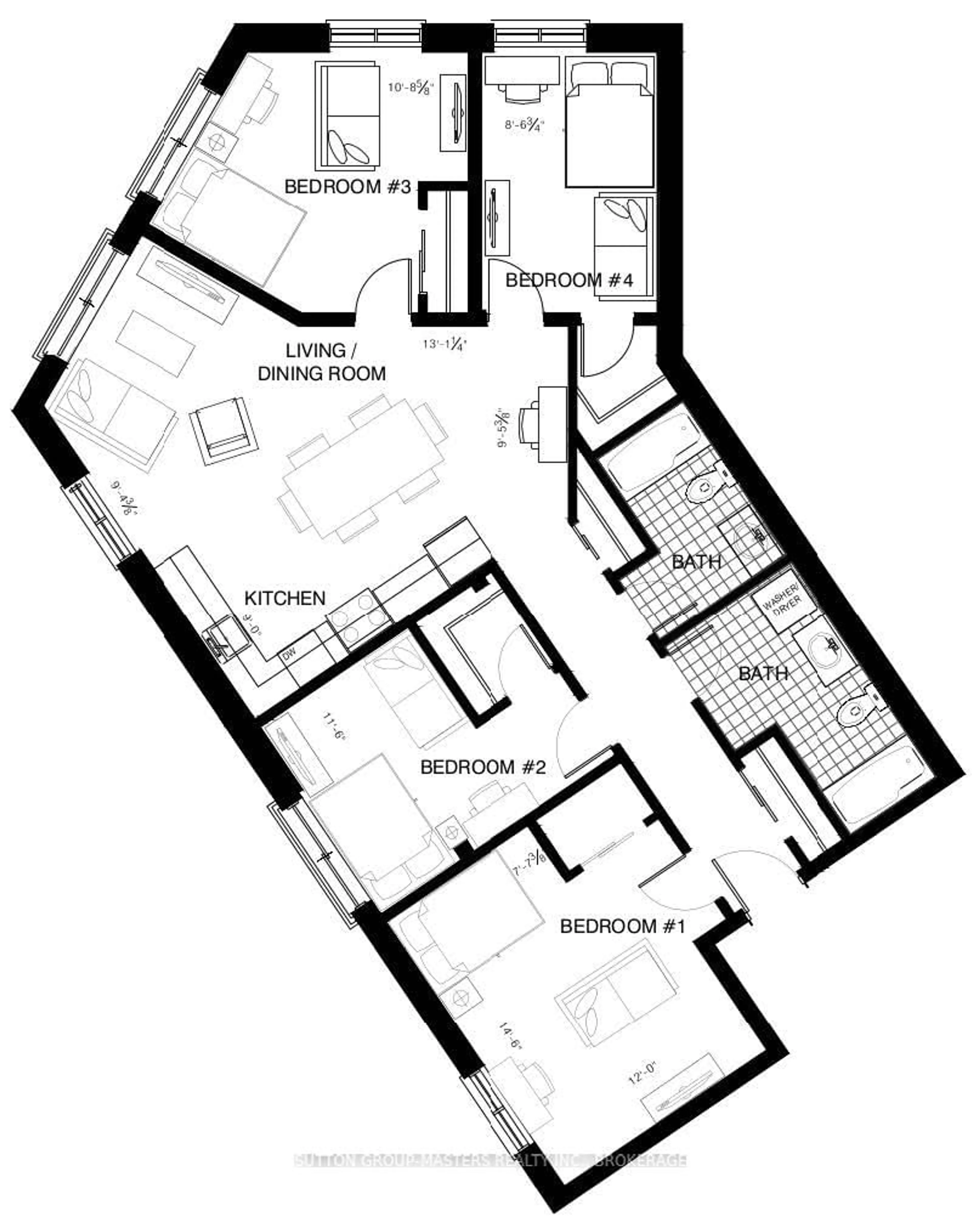 Floor plan for 630 Princess St #201, Kingston Ontario K7L 1E3