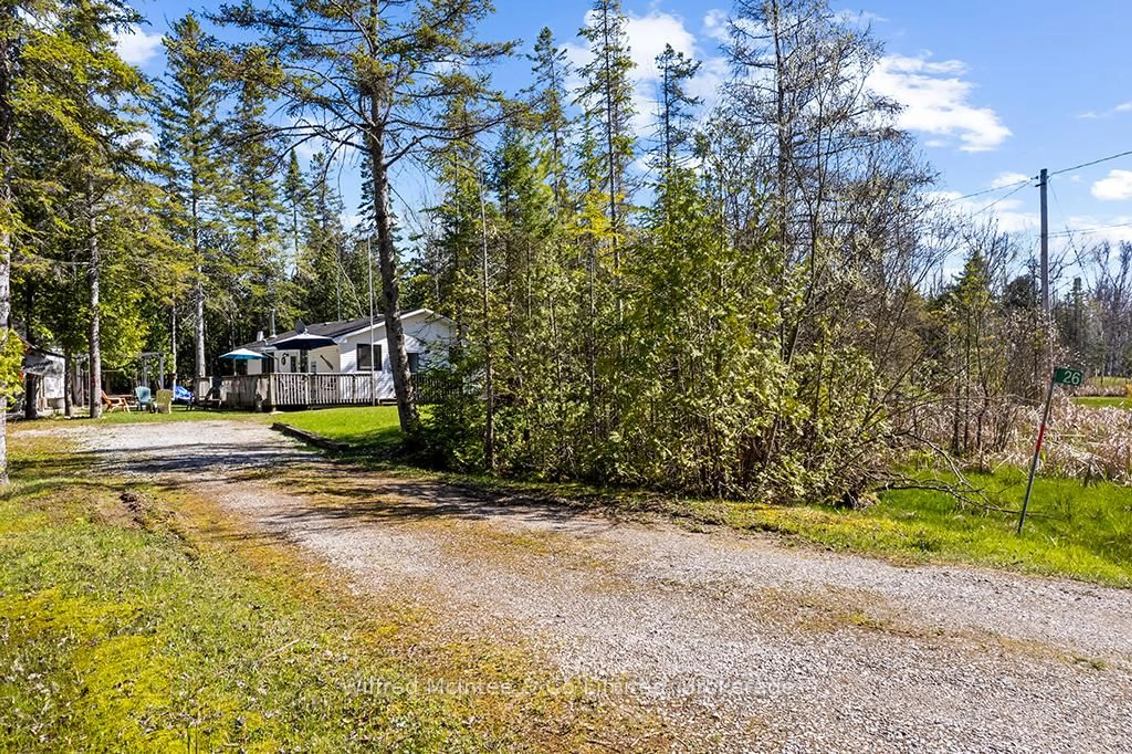 A pic from outside/outdoor area/front of a property/back of a property/a pic from drone, forest/trees view for 26 THOMPSON Ave, Native Leased Lands Ontario N0H 2L0