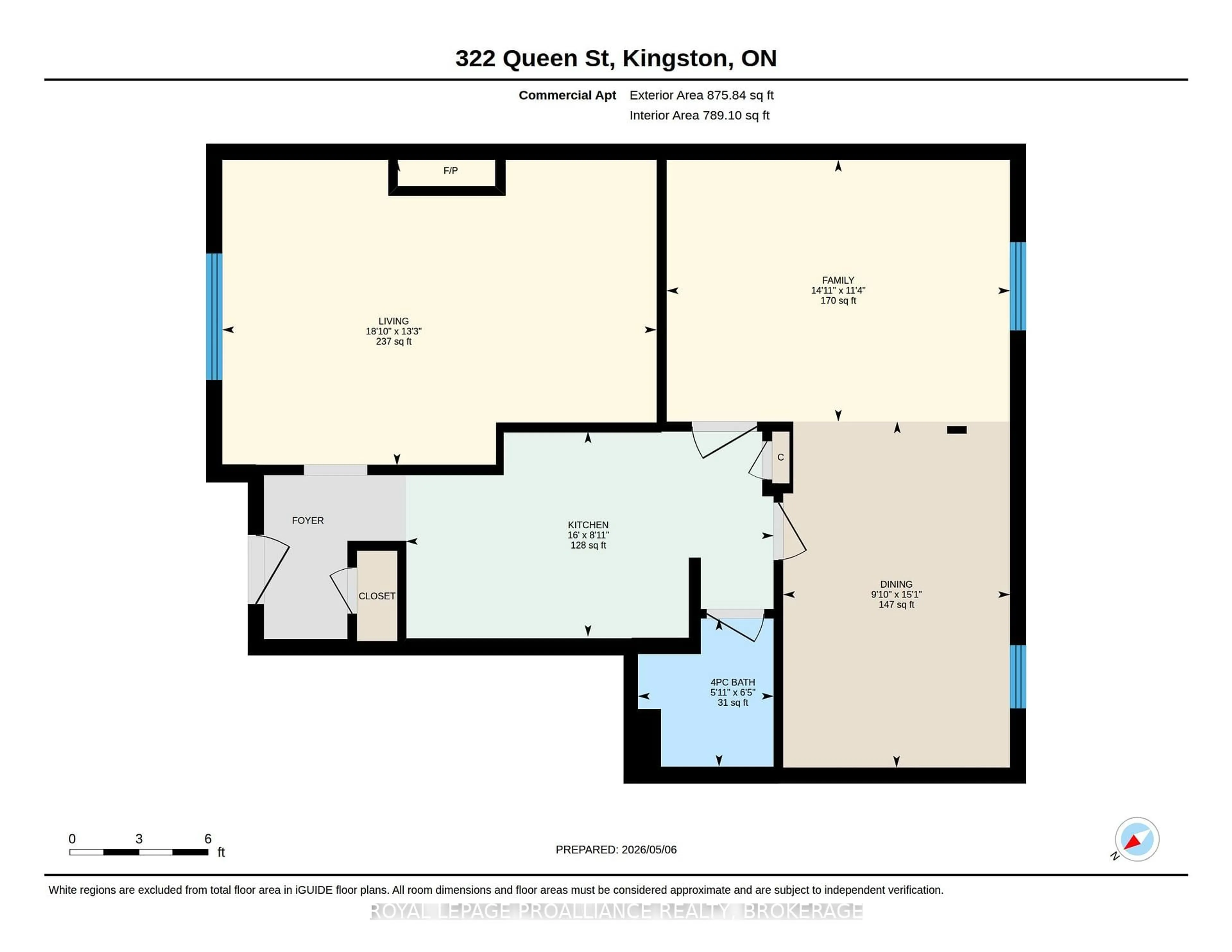 Floor plan for 322 Queen St, Kingston Ontario K7K 1B8