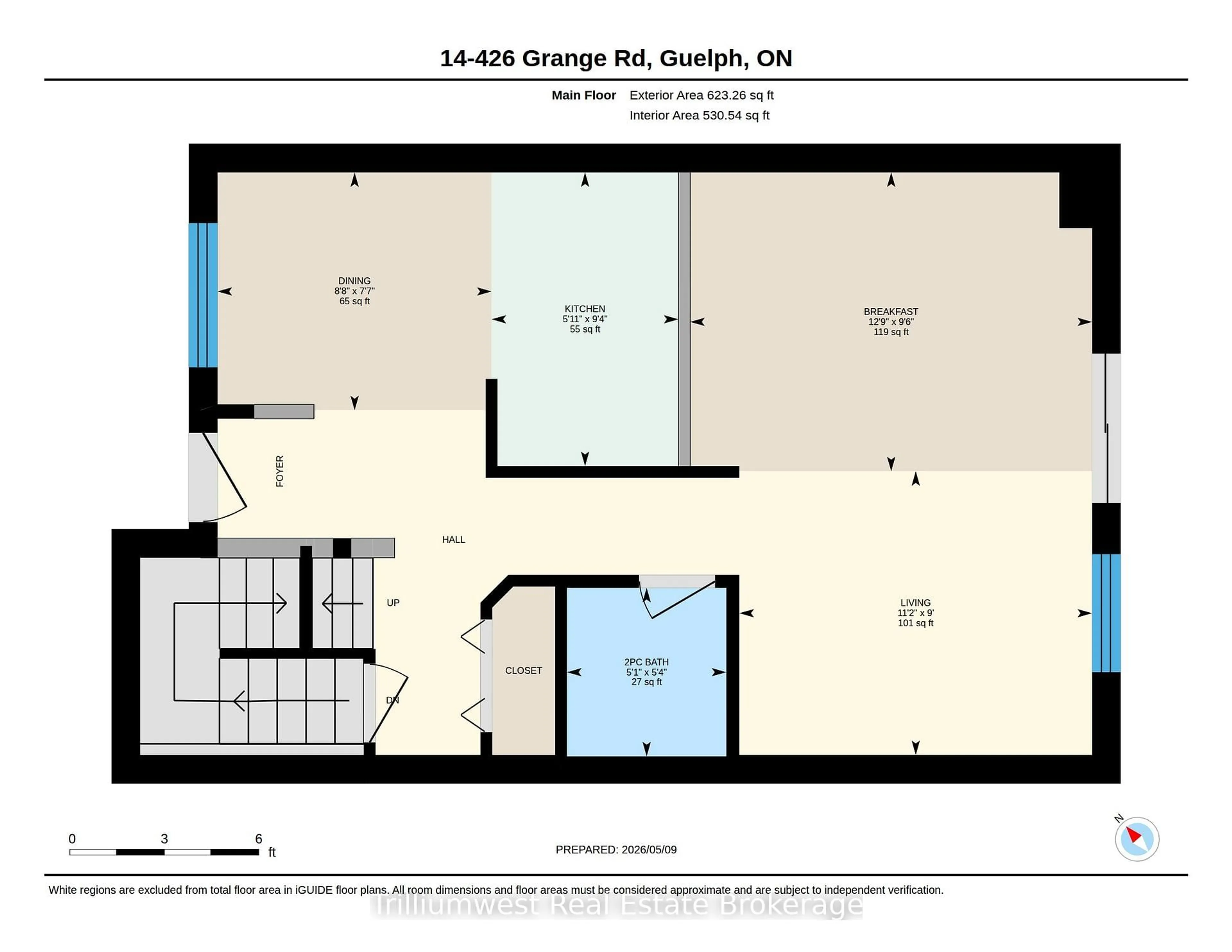 Floor plan for 426 Grange Rd #14, Guelph Ontario N1E 7E4