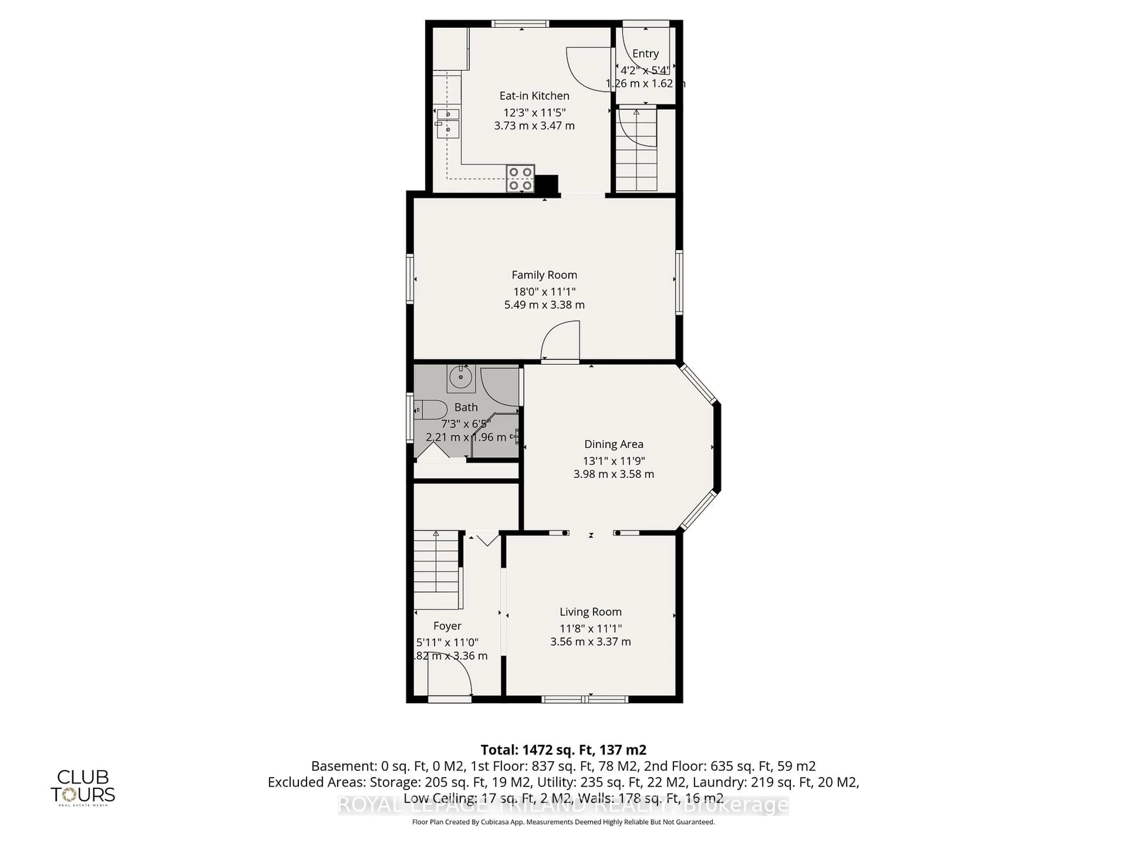 Floor plan for 24 Cathcart St, London South Ontario N6C 3N1