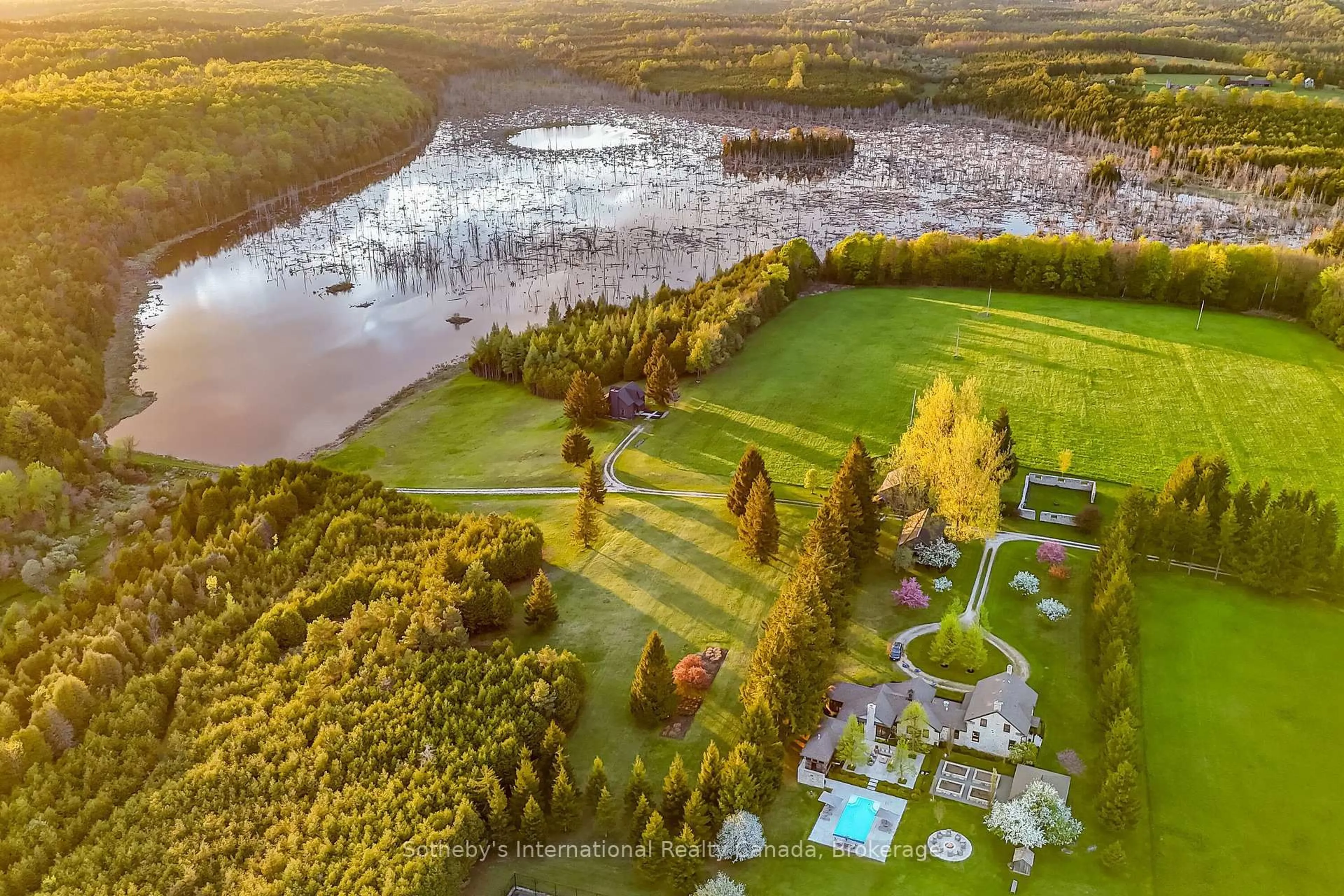 A pic from outside/outdoor area/front of a property/back of a property/a pic from drone, water/lake/river/ocean view for 234520 CONCESSION 2 WGR Rd, West Grey Ontario N0G 1R0