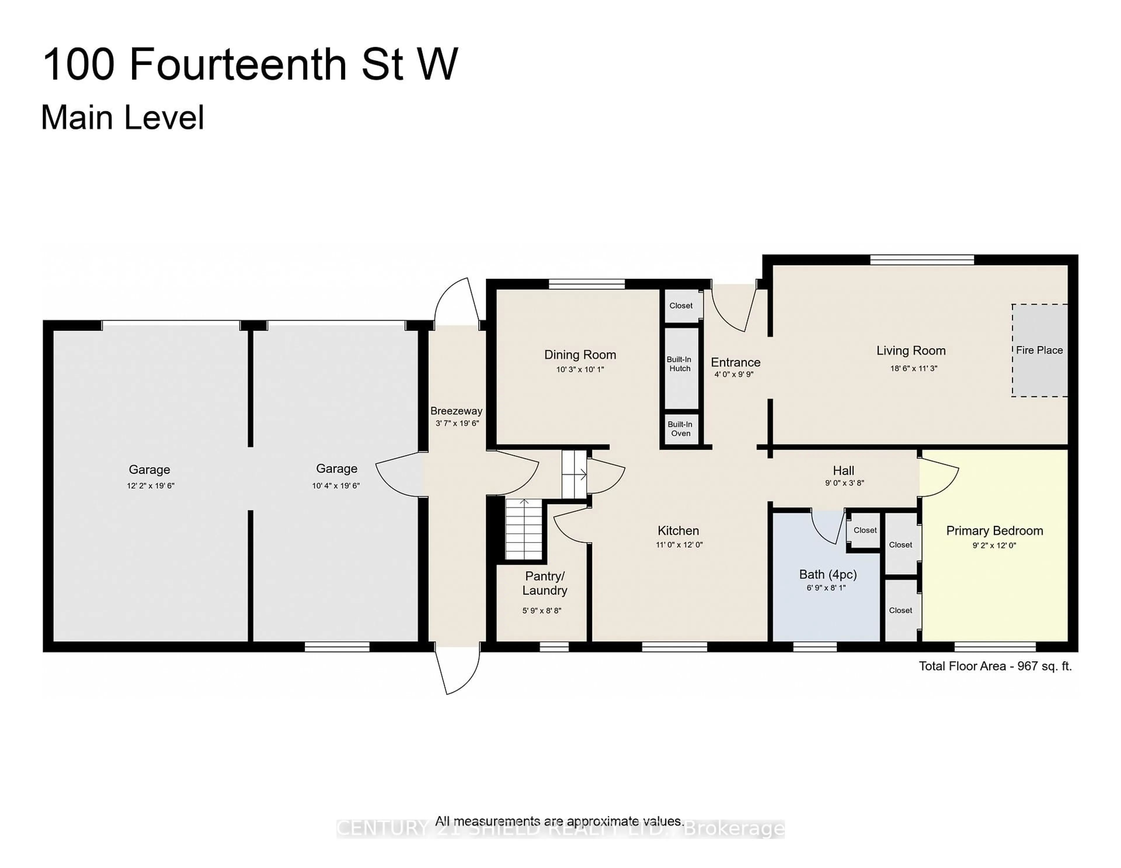 Floor plan for 100 14th St, Cornwall Ontario K6J 3H8