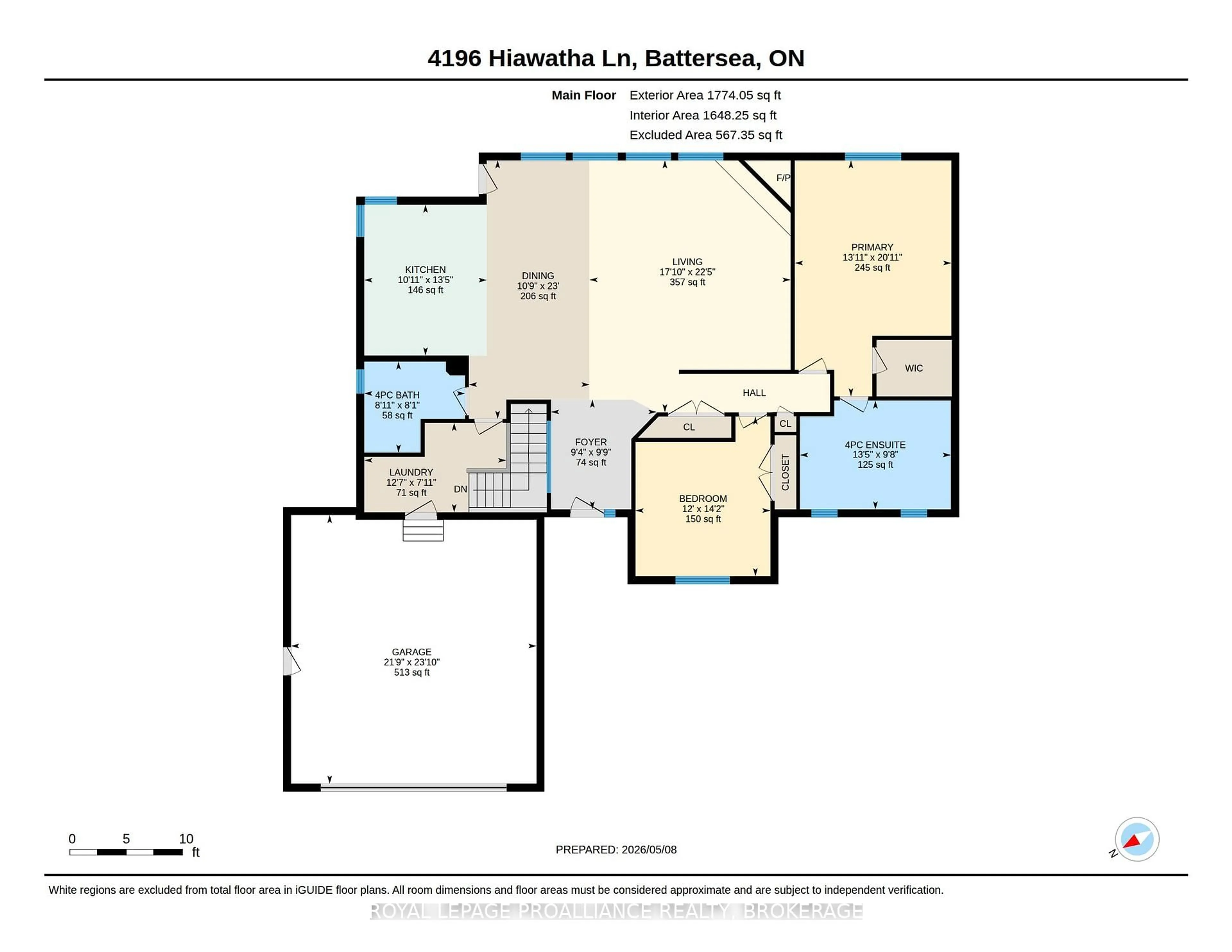Floor plan for 4194C Hiawatha Lane, Battersea Ontario K0H 1H0