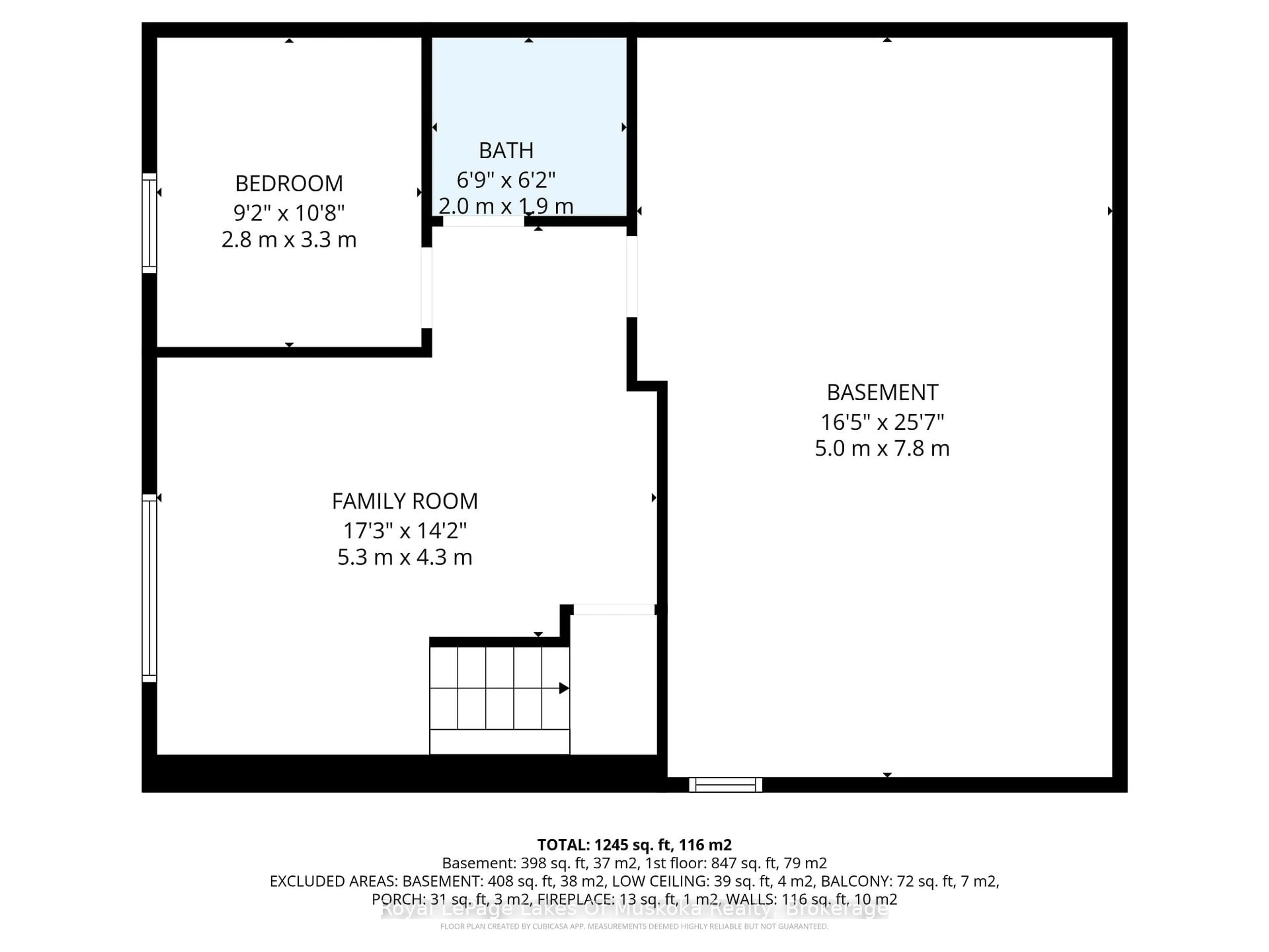 Floor plan for 12 Manominee St, Huntsville Ontario P1H 1H2