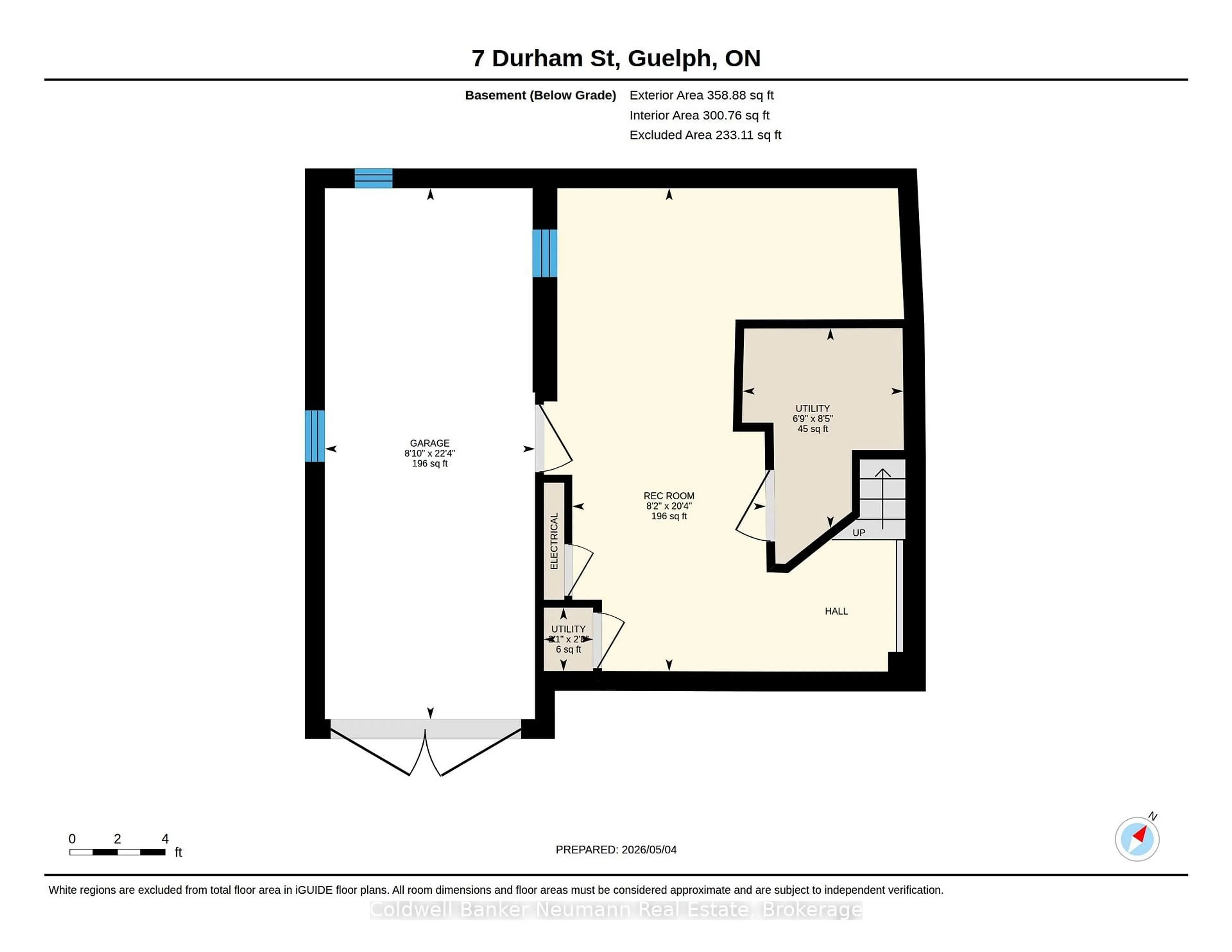 Floor plan for 7 Durham St, Guelph Ontario N1H 2Y1
