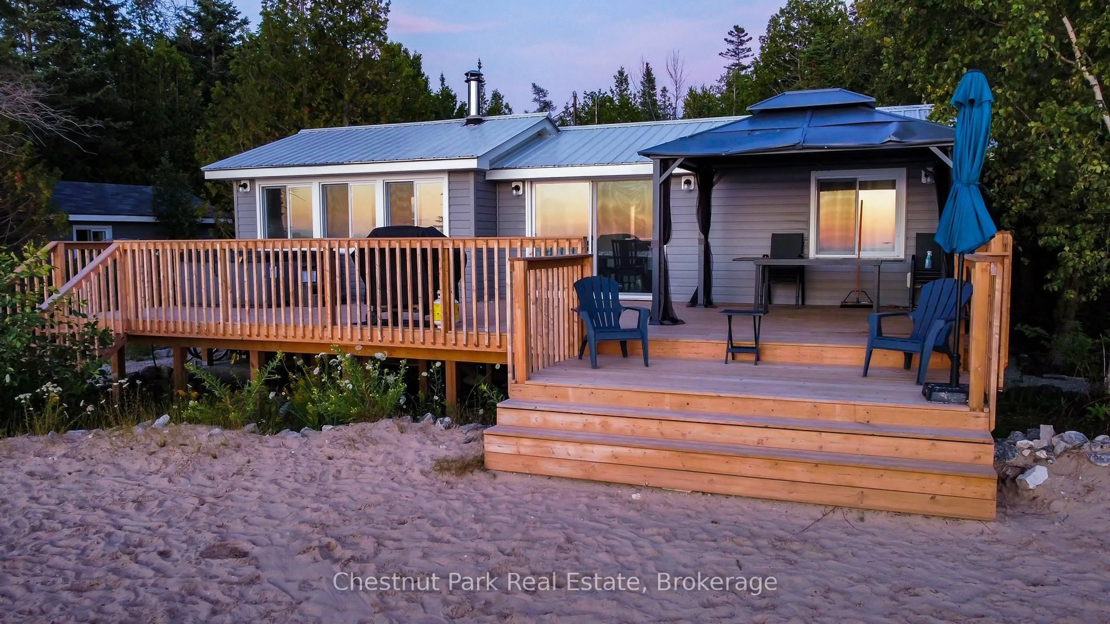 Patio, water/lake/river/ocean view for 37 RONALD St, Northern Bruce Peninsula Ontario N0H 1X0