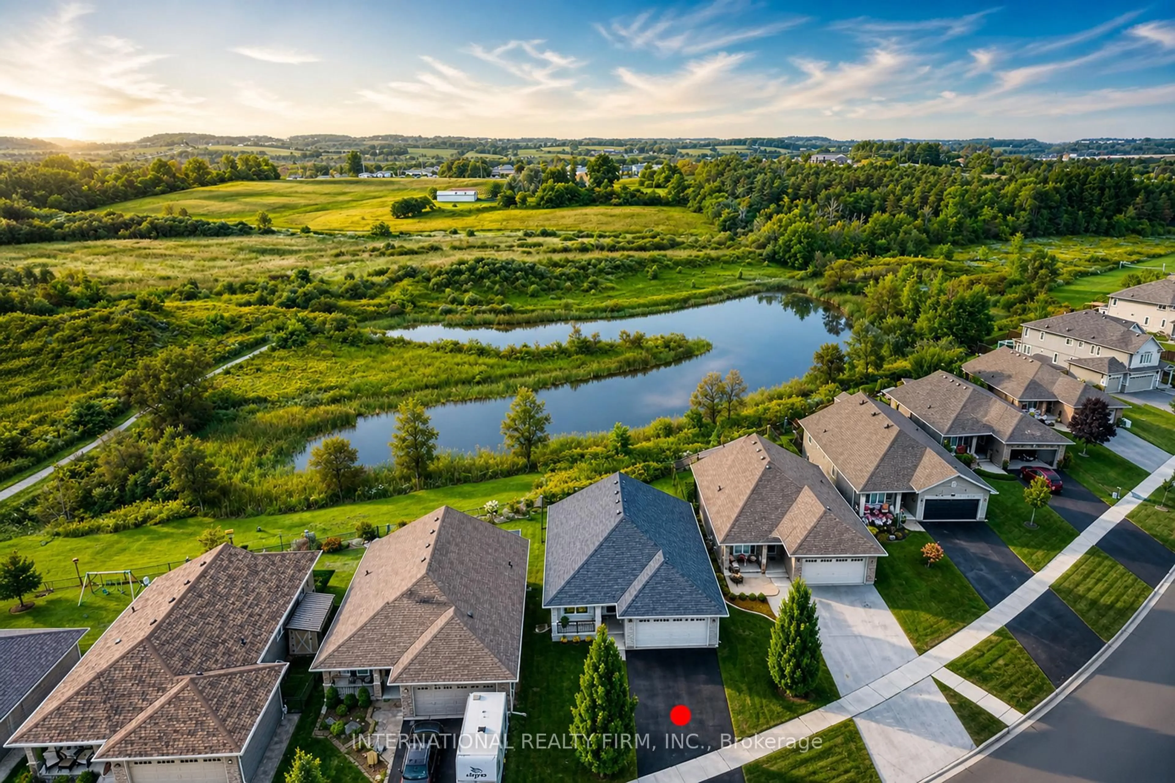 A pic from outside/outdoor area/front of a property/back of a property/a pic from drone, water/lake/river/ocean view for 1453 Ireland Dr, Peterborough Ontario K9K 0A4