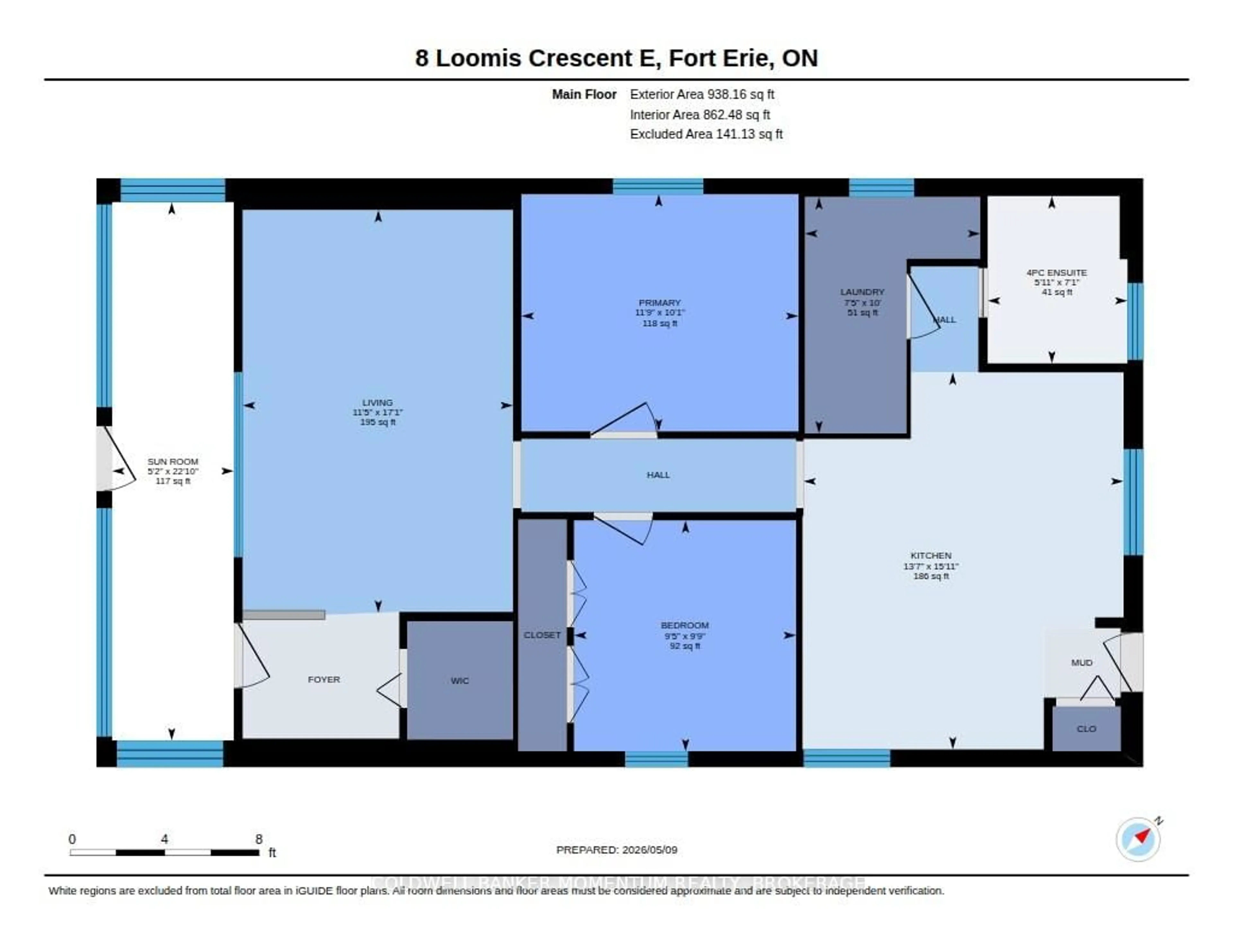Floor plan for 8 Loomis Cres, Fort Erie Ontario L0S 1B0