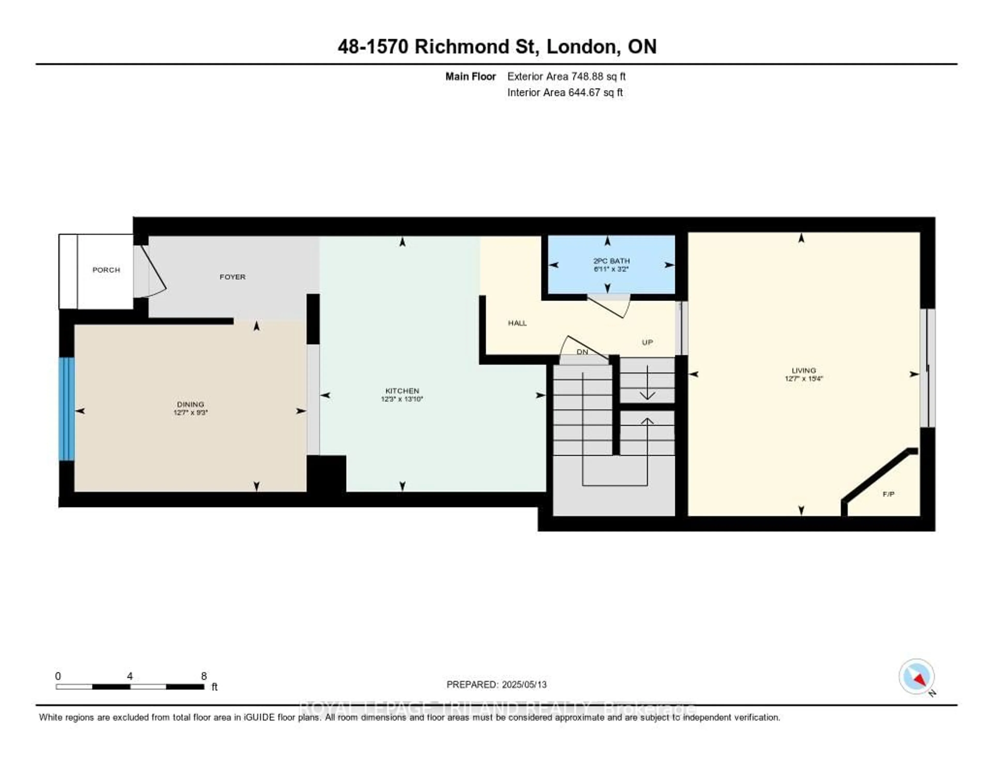 Floor plan for 1570 RICHMOND St #48, London North Ontario N6G 4W2