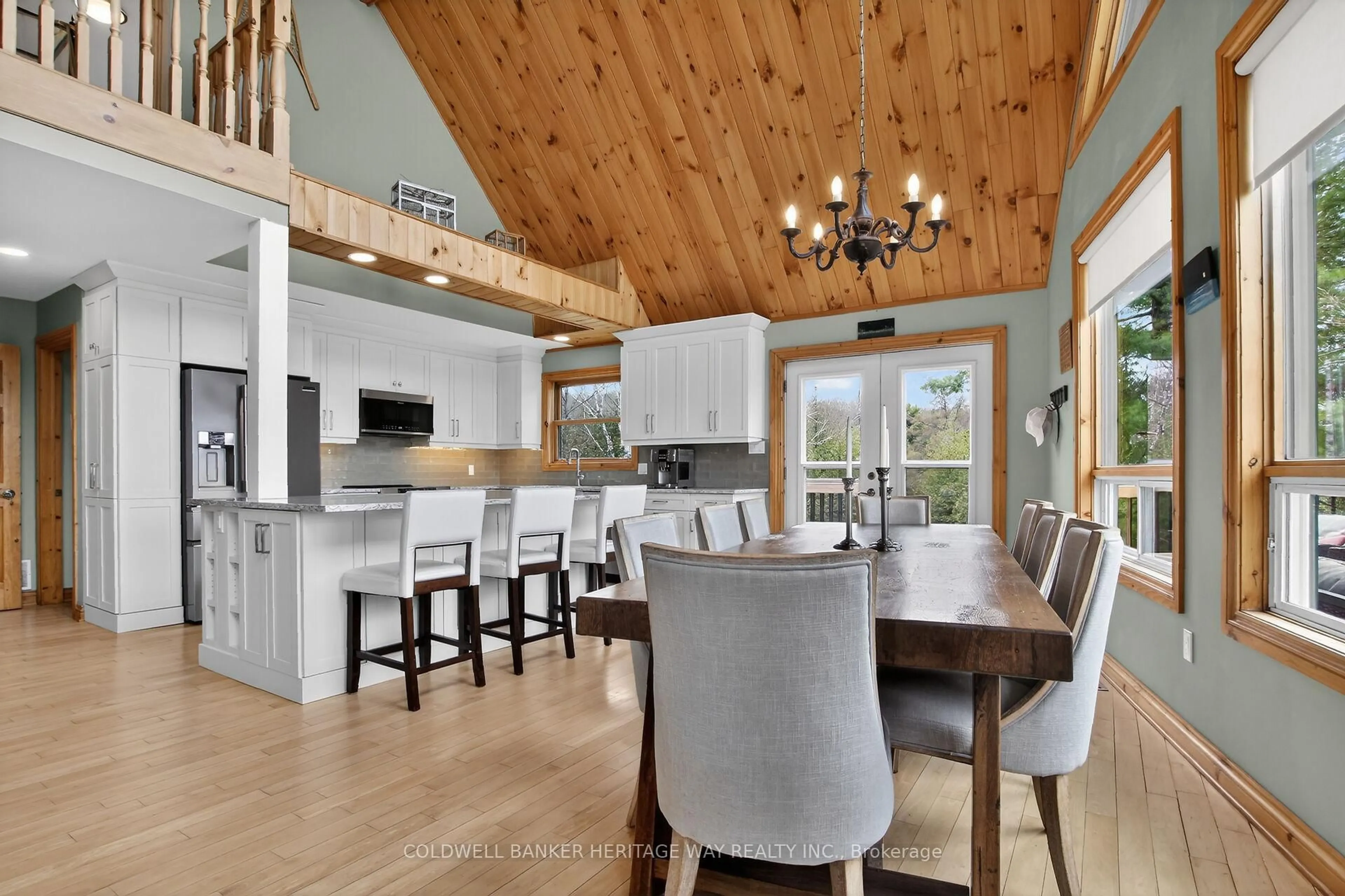 Open concept kitchen, wood/laminate floor for 1220 Thomas Lane, Ompah Ontario K0H 2J0