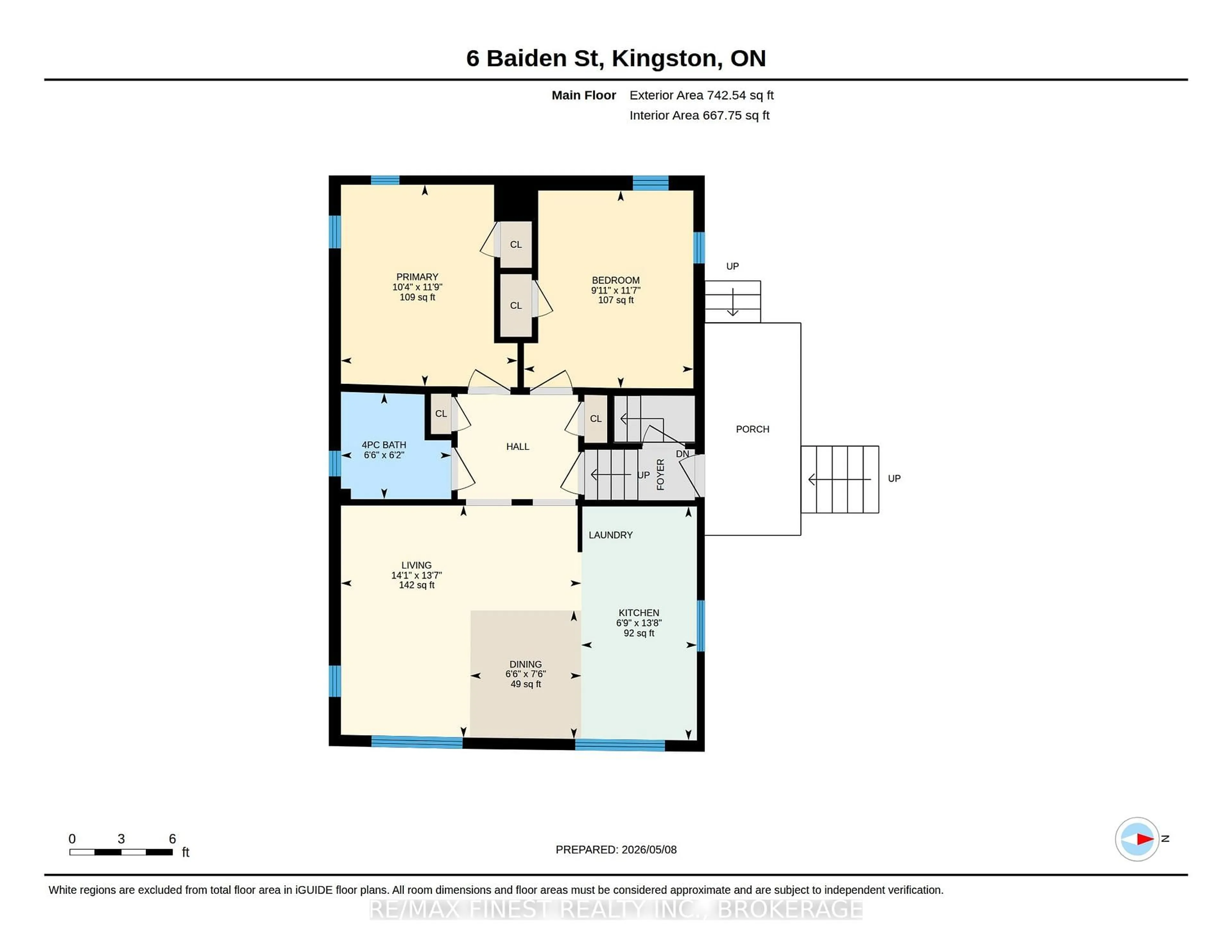 Floor plan for 6 Baiden St, Kingston Ontario K7M 2J6